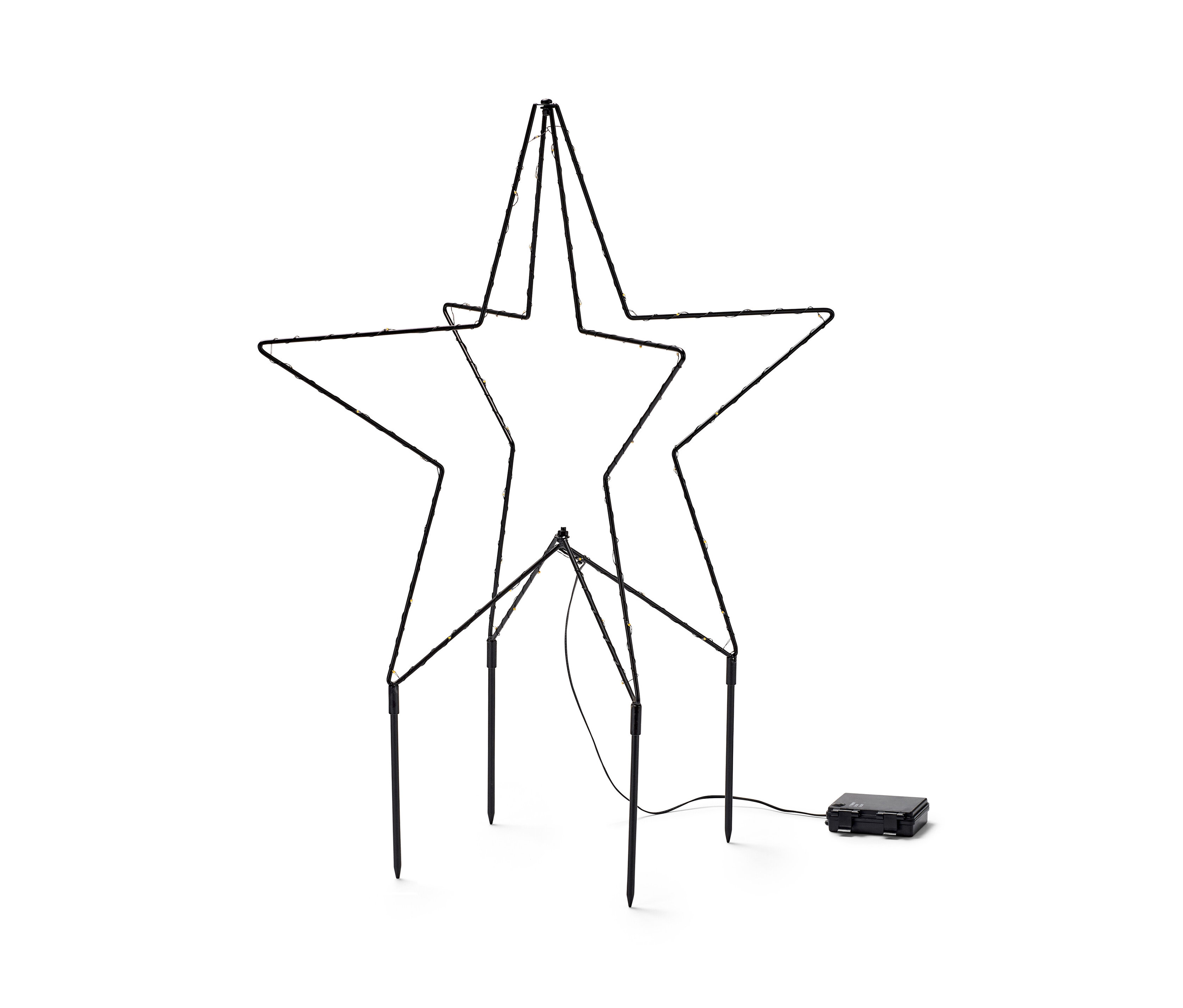 Tchibo - Metalowa gwiazda LED do użytku na zewnątrz - kolor: czarny