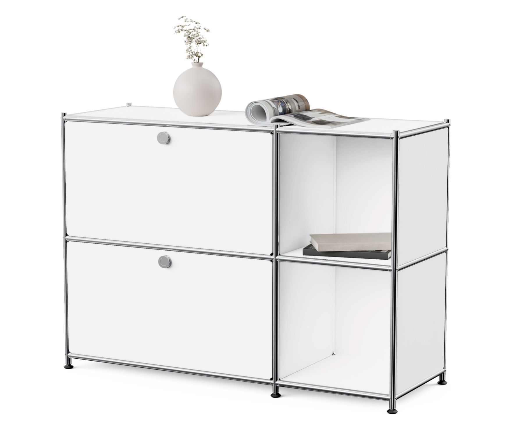 Tchibo - Metalowa szafka typu sideboard „Cn3” z 2 klapami - kolor: szary
