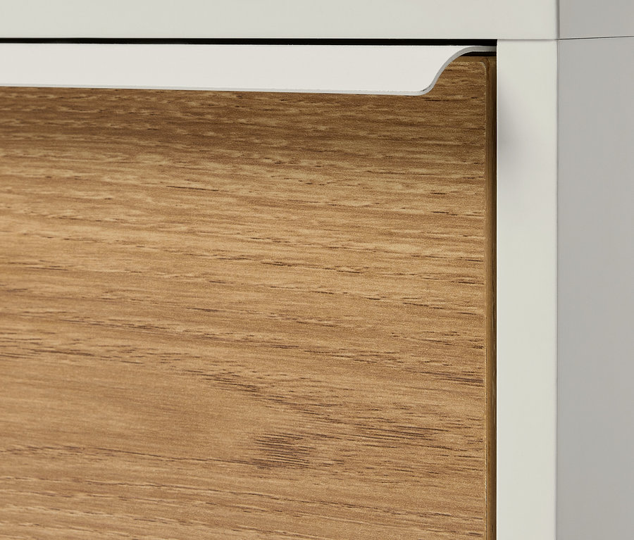 Szczegół szuflady ławki do siedzenia »LEEG« z 2 szufladami.