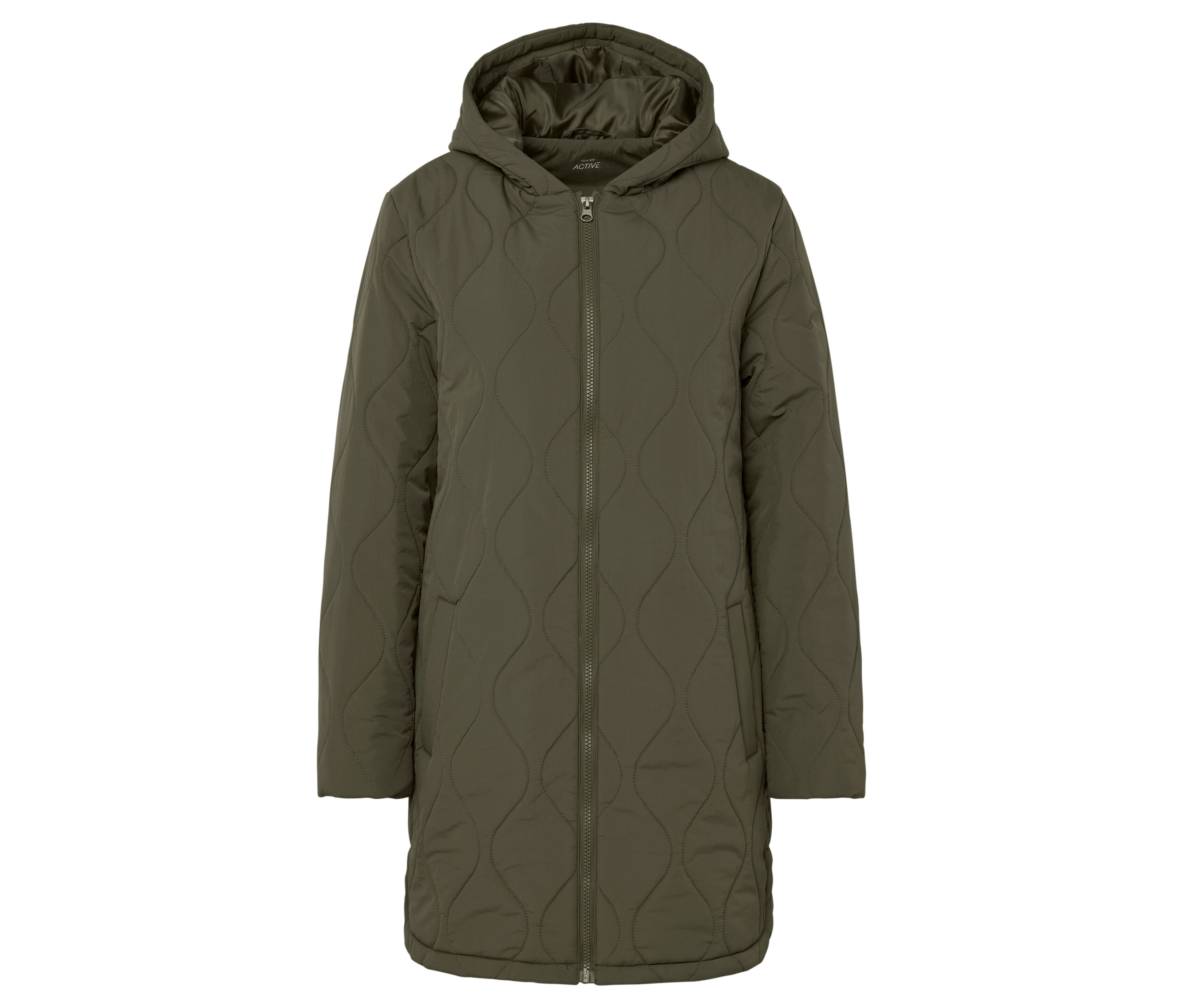 Tchibo - Pikowany płaszcz- zielony