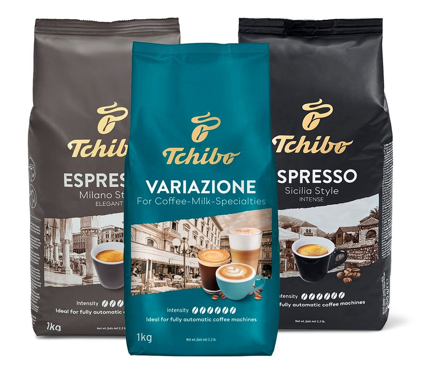 ZESTAW Tchibo – 3 x 1kg kawa ziarnista