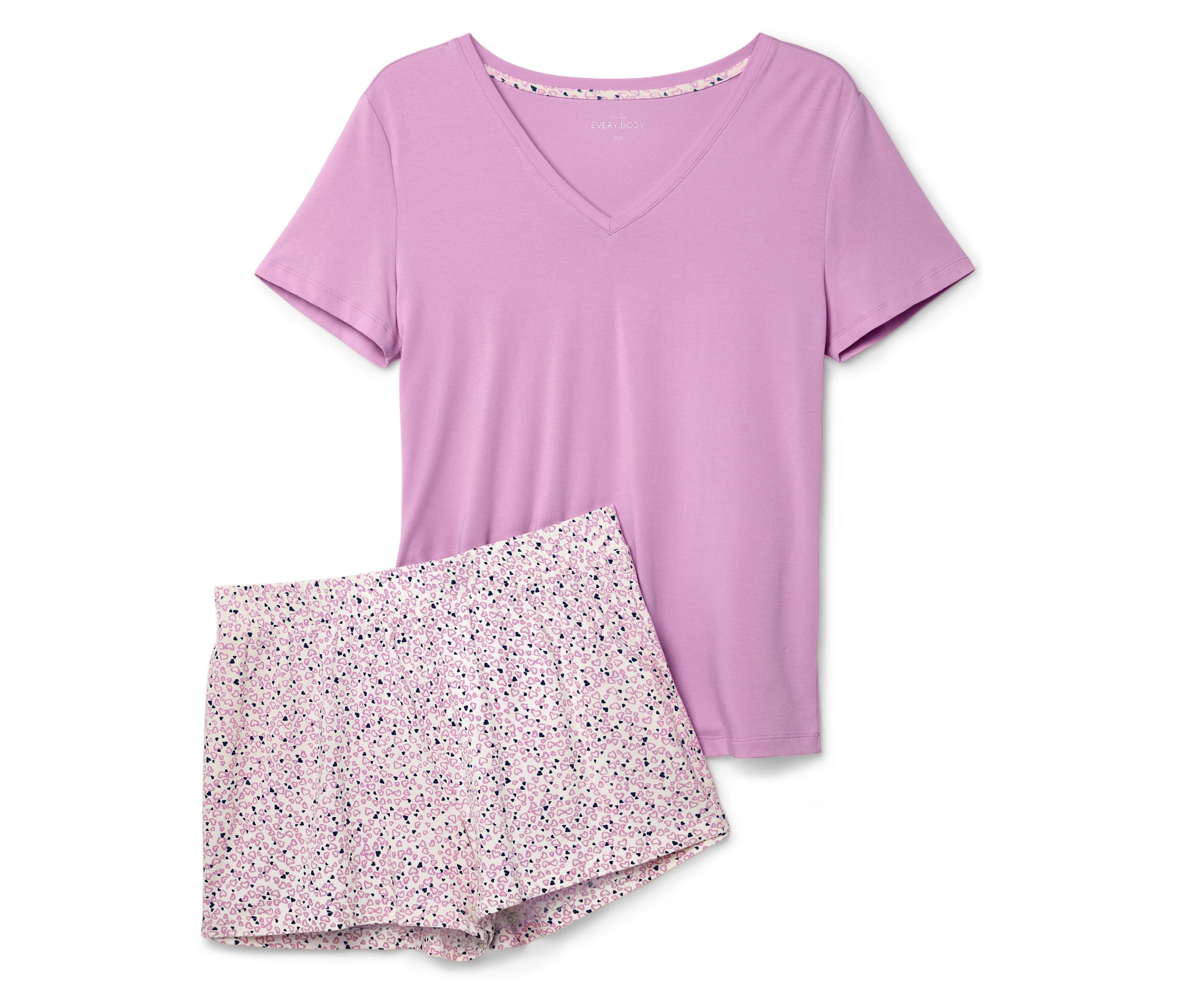 Tchibo - Piżama z krótkimi spodenkami- różowy/z nadrukiem