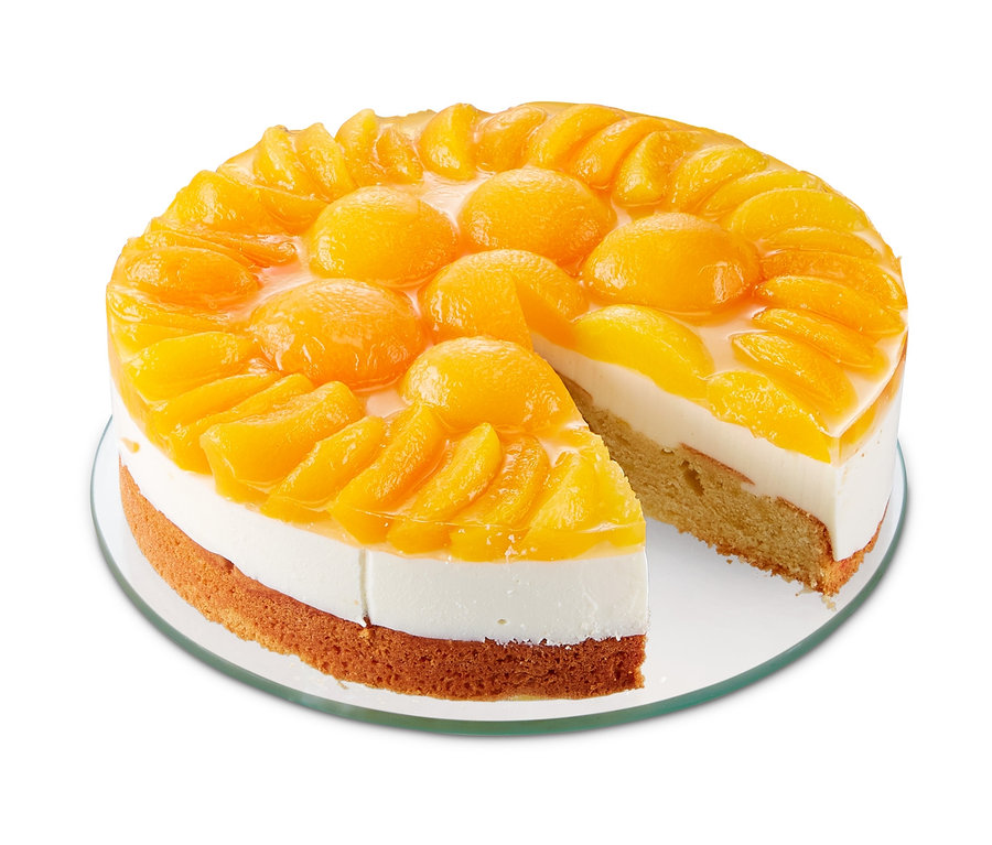Tort brzoskwiniowy na Formie do ciasta i do tarty 2 w 1.