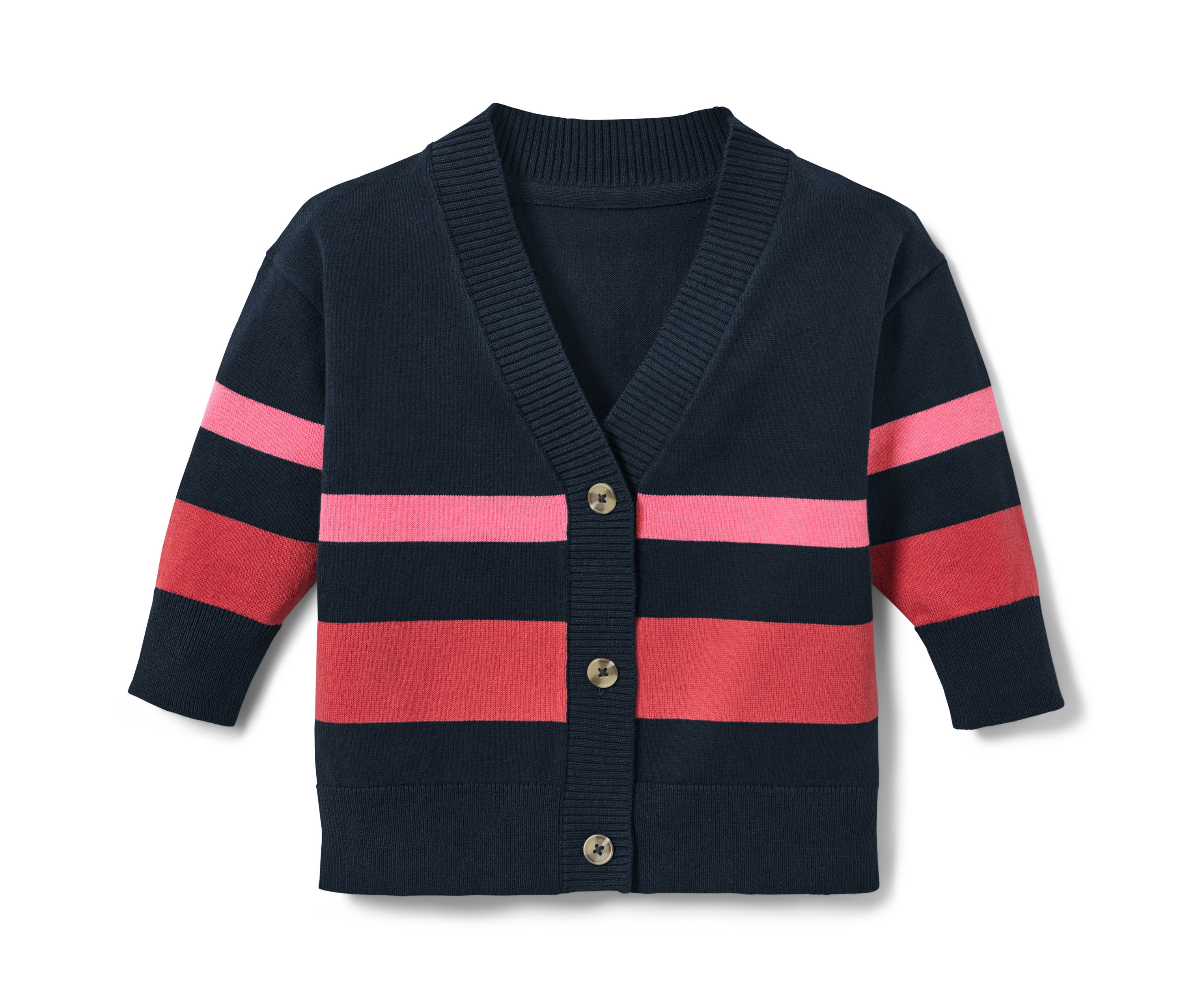 Tchibo - Rozpinany sweter z dzianiny- czerwony/niebieski/w paski