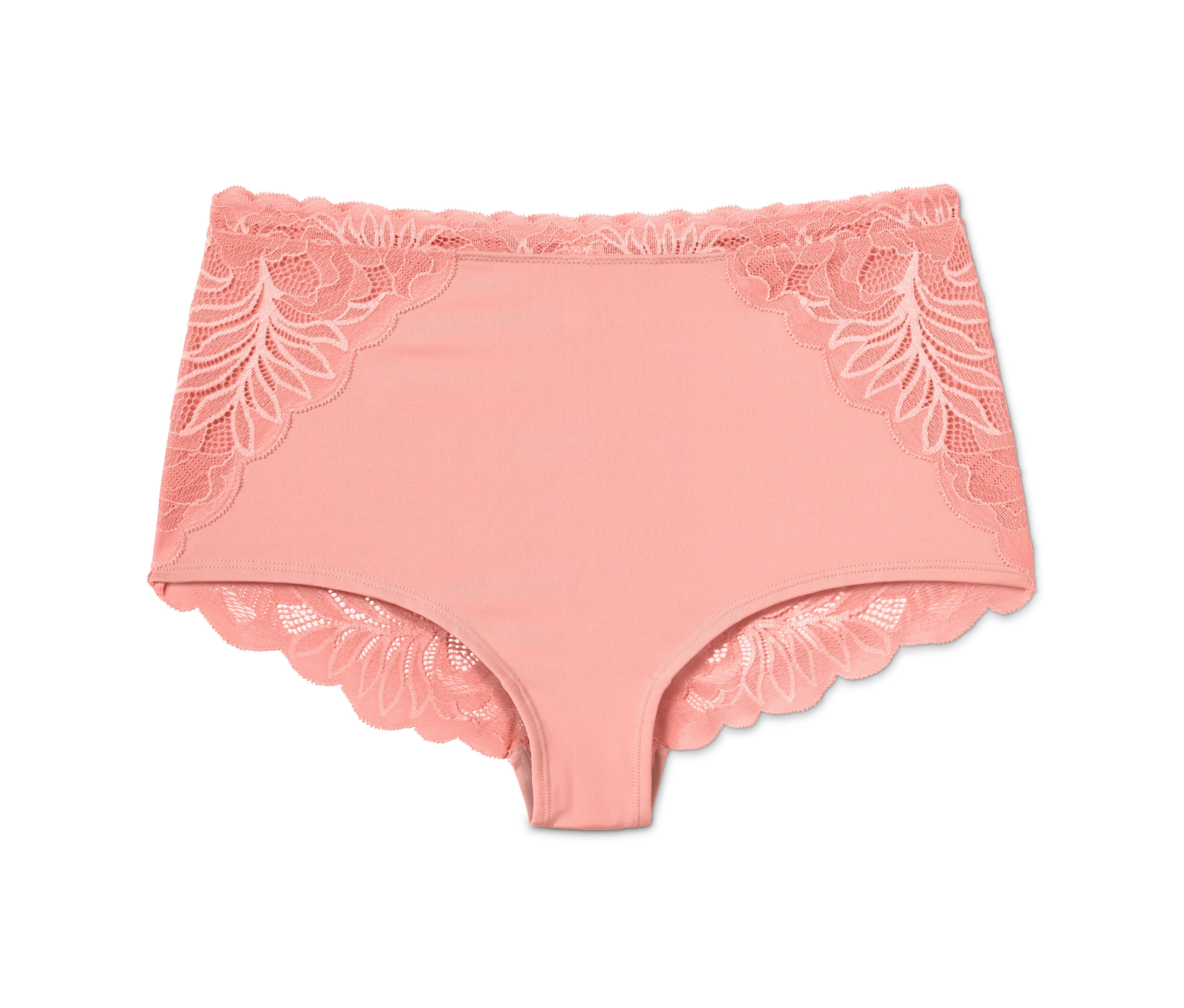 Morelowe figi modelujące sylwetkę z koronką.