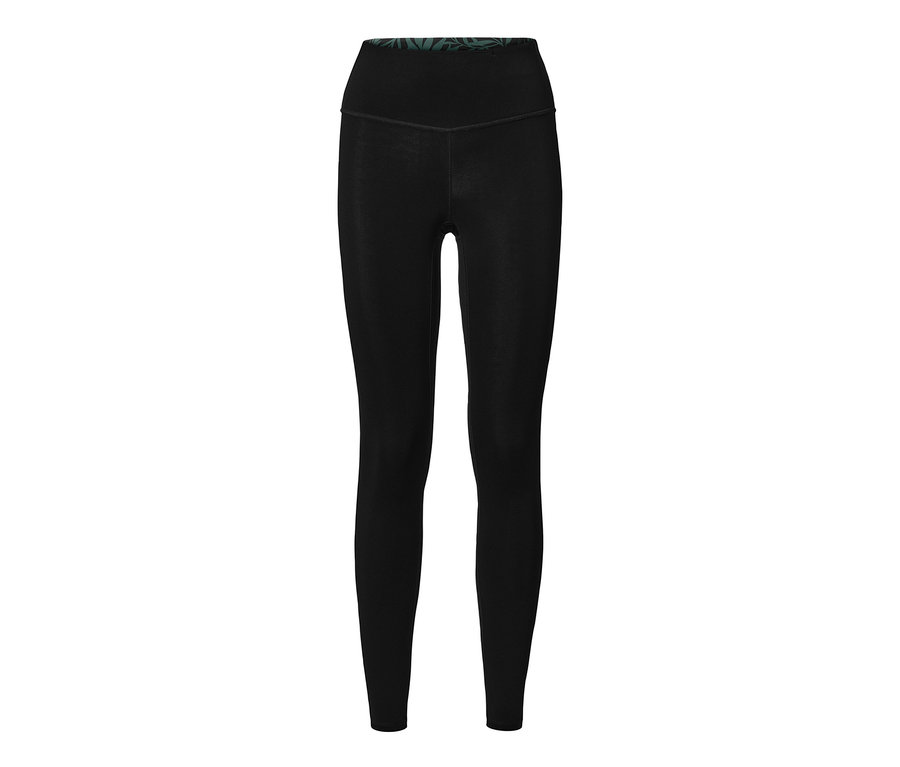 Czarne legginsy sportowe Dwustronne legginsy sportowe z elastycznym pasem.