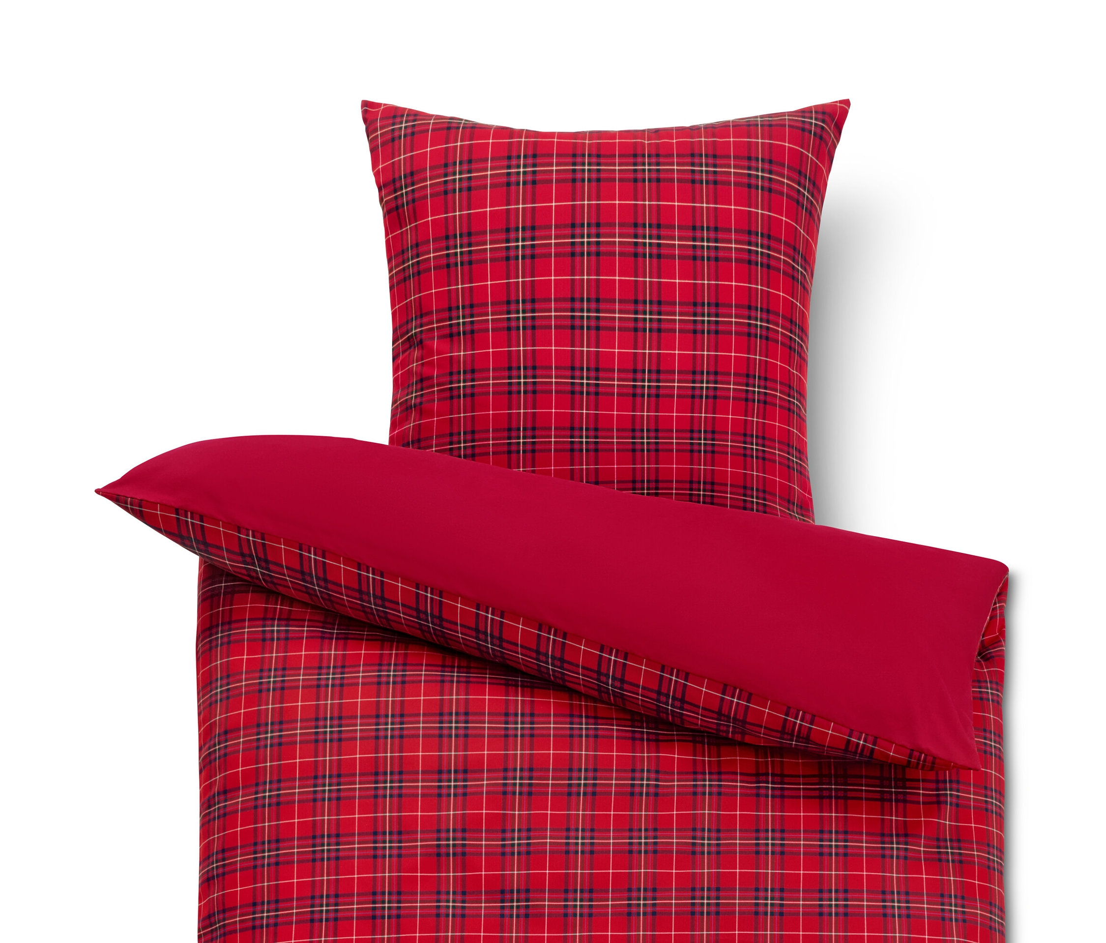 Tchibo - Pościel z mikrowłókna - kolor: czarny/czerwony