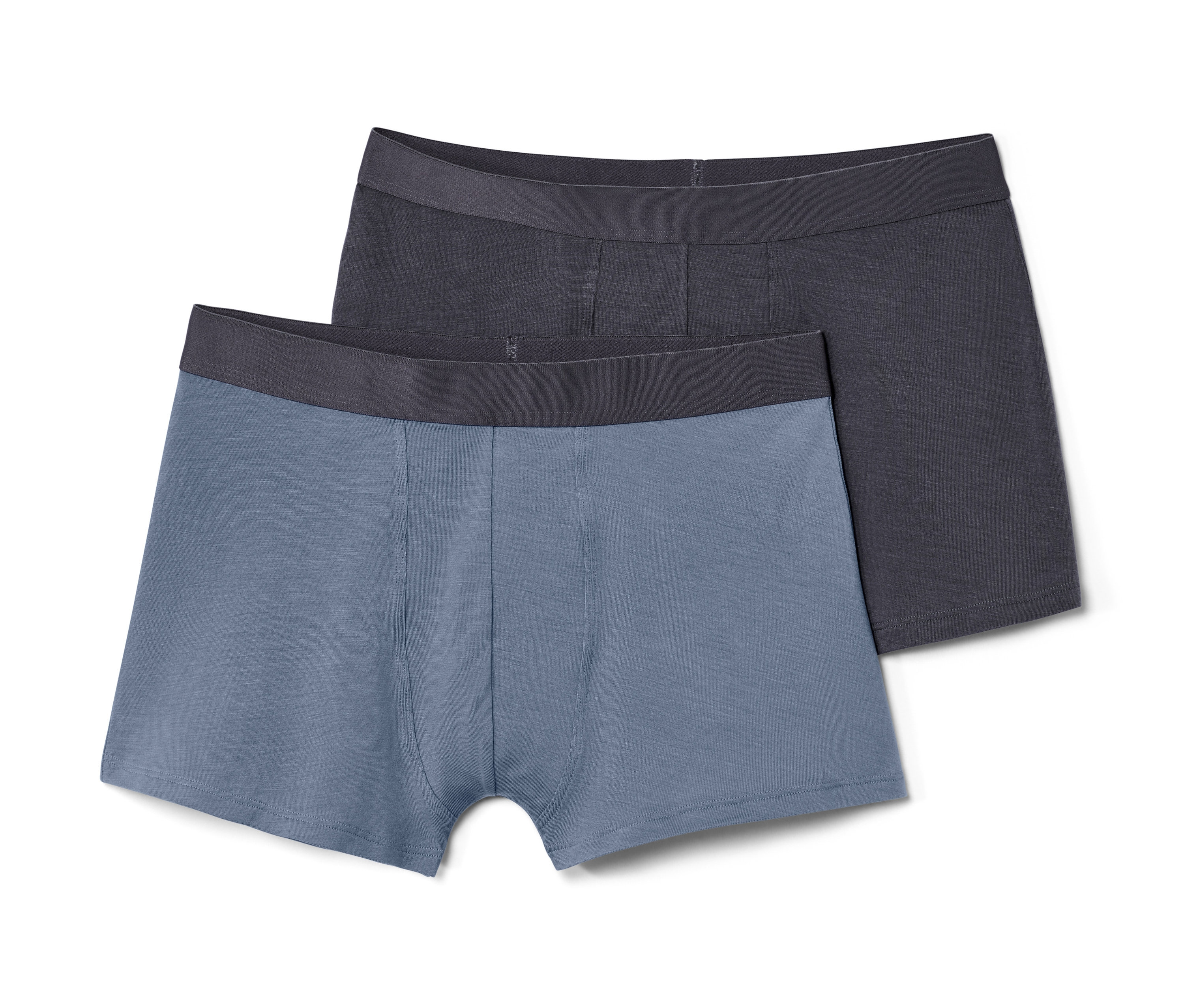 Bokserki wsuwane z zawartością włókna Tencel™, szary/niebieski