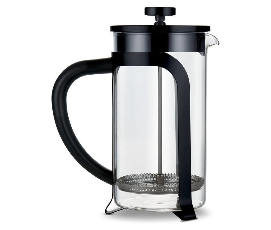 Czarny zaparzacz tłokowy, 800 ml, 6 filiżanek.