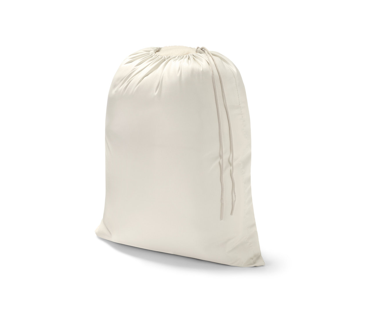 Kremowe akumulatorowe poncho elektryczne ściągnięte sznurkiem.