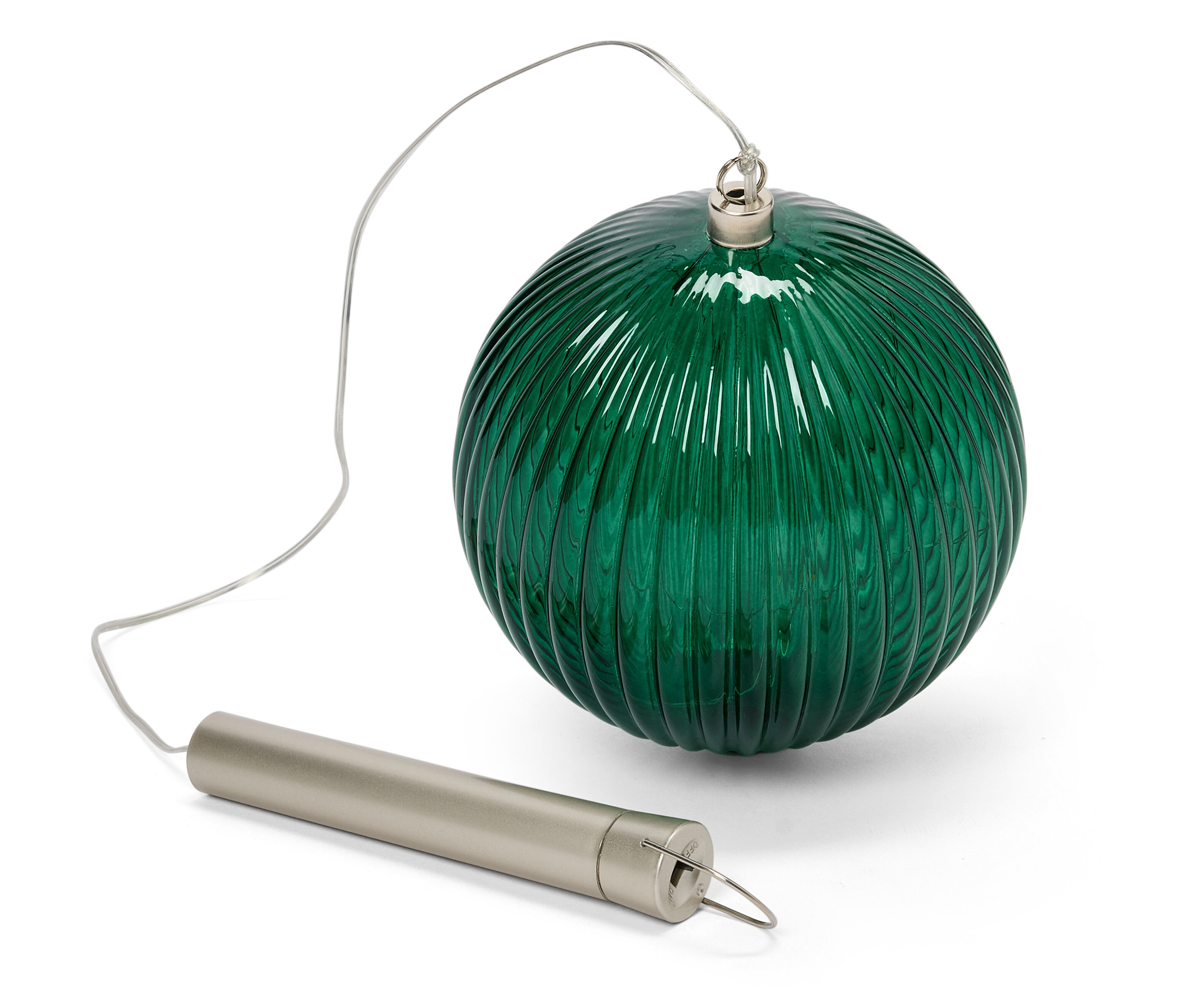 Tchibo - Kula LED z rowkami - kolor: złoty/zielony