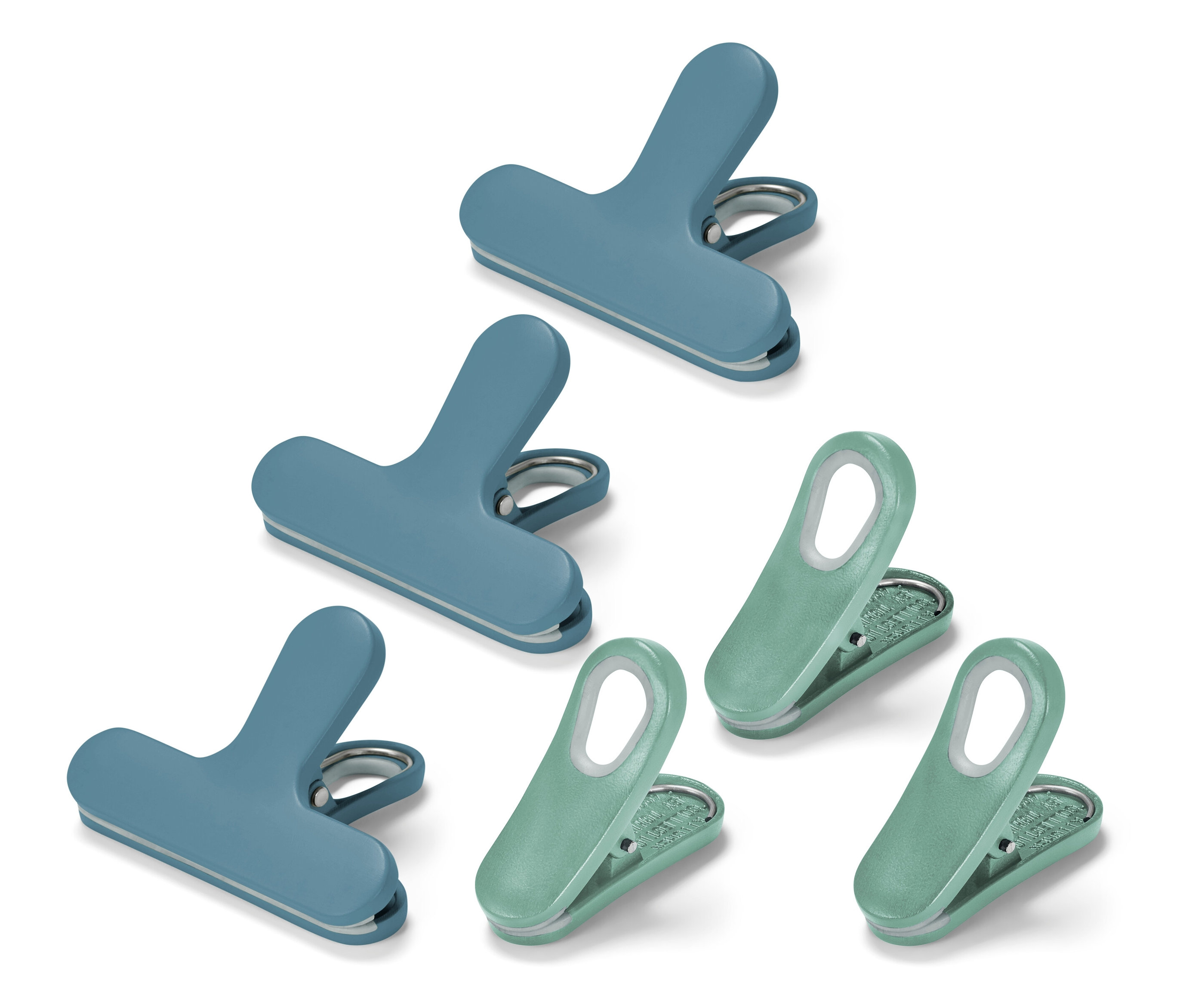 Tchibo - Klipsy do zamykania opakowań - kolor: zielony/niebieski