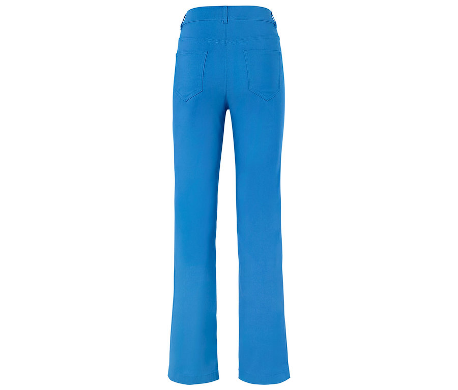 Widok z tyłu niebieskich spodni.