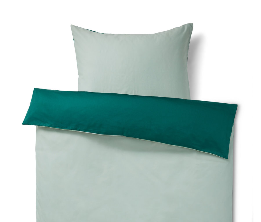 Zielona pościel bawełniana z lyocell TENCEL™ w rozmiarze standardowym i niestandardowym.