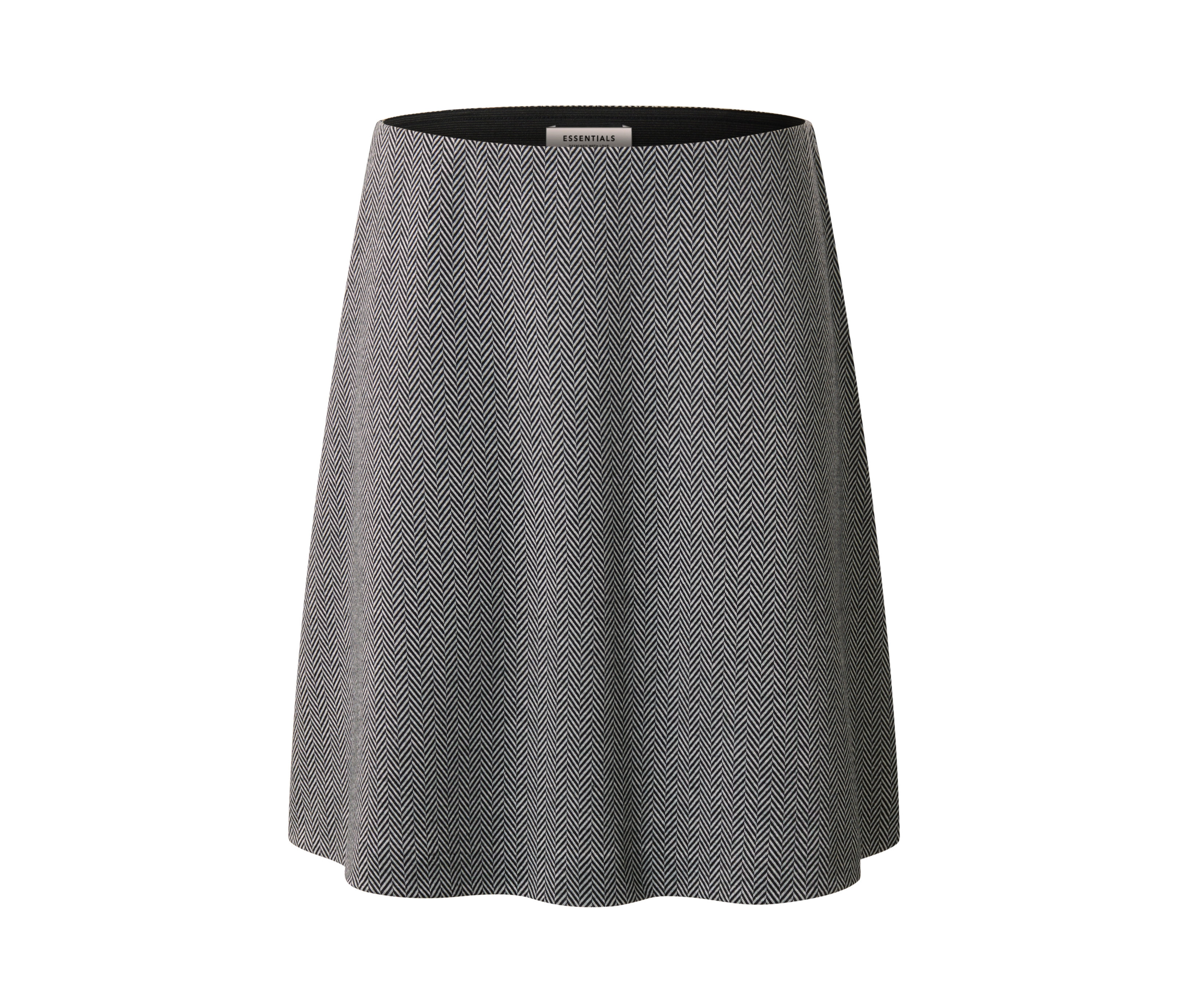 Tchibo - Spódnica z dzianiny dresowej- biały/czarny/żakard