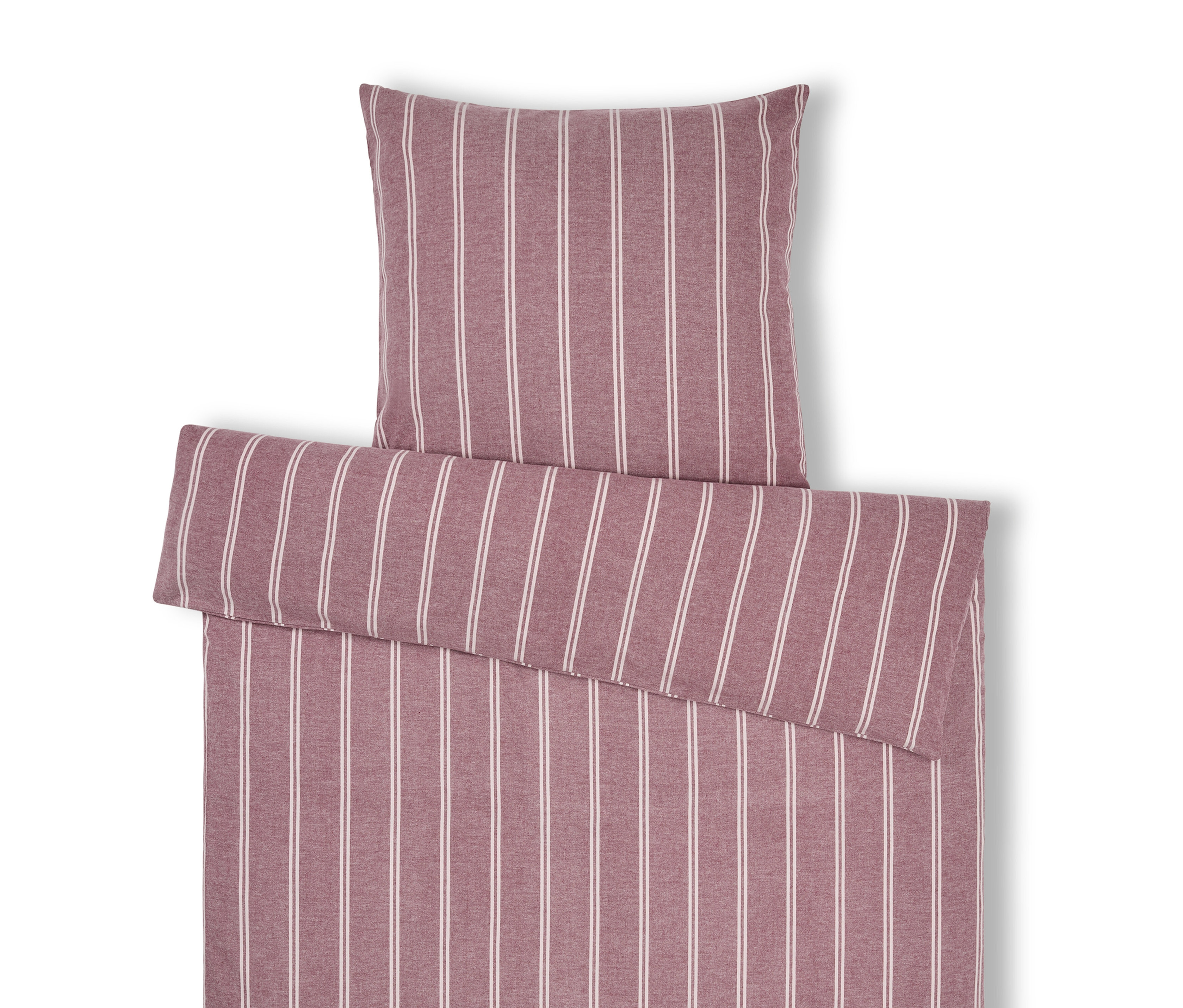 Tchibo - Pościel z flaneli - kolor: różowy/czerwony