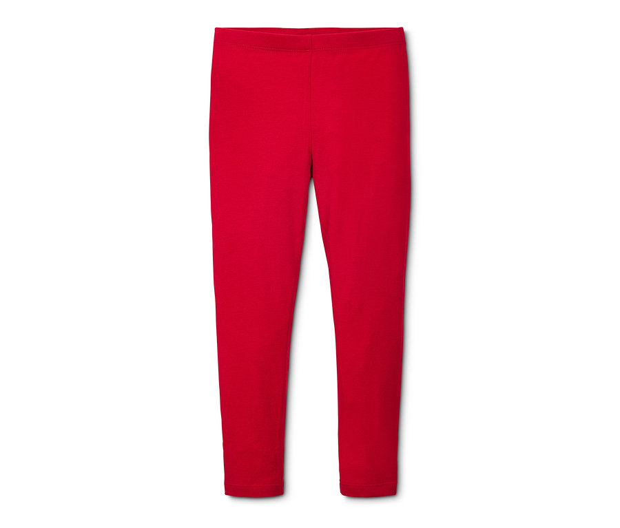 Czerwone legginsy.