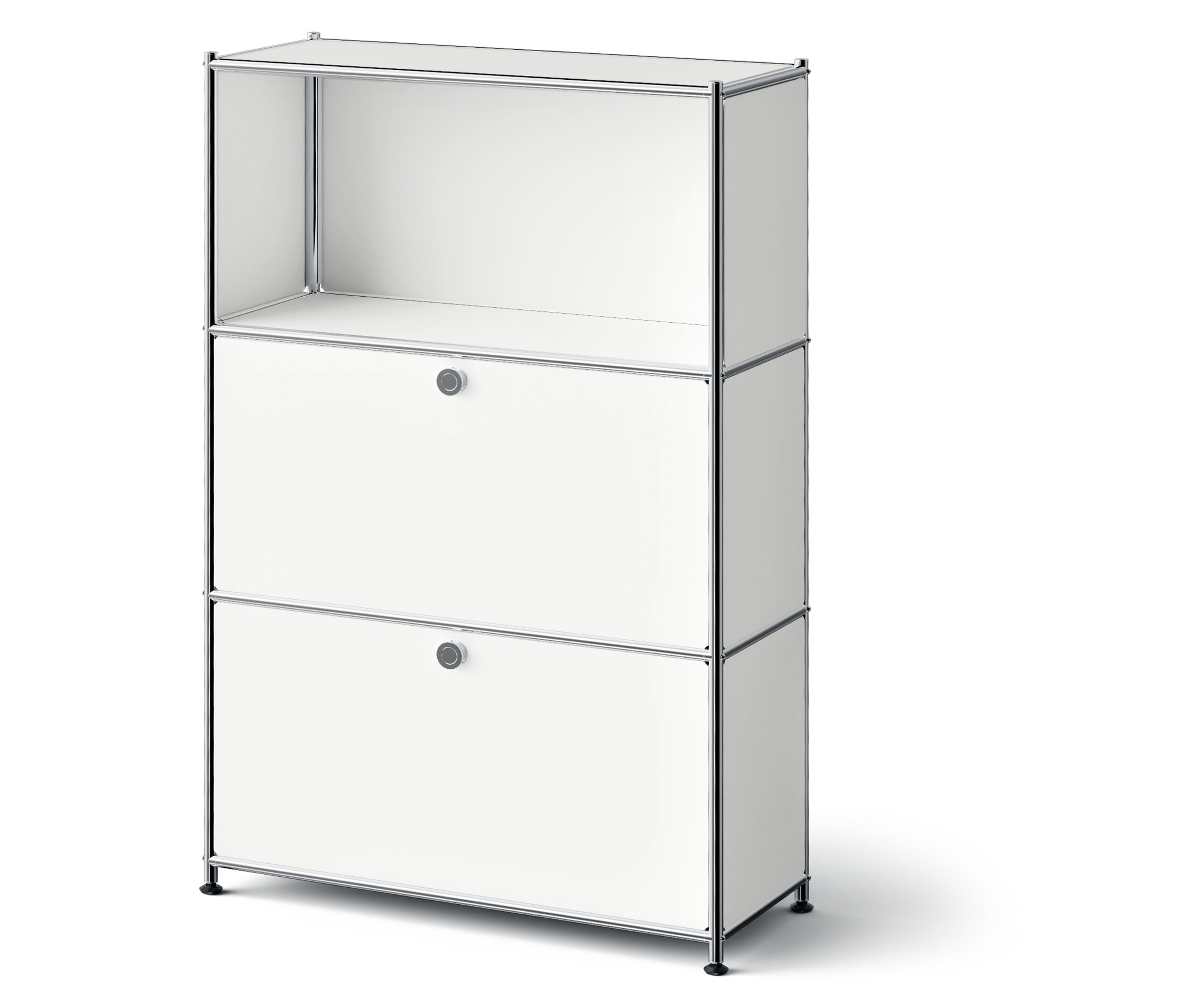 Tchibo - Metalowa komoda „Cn3 Slim Line” z 2 klapami do indywidualnego rozmieszczenia - kolor: biały