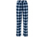 Niebieskie spodnie od piżamy w kratę ze sznurkiem.