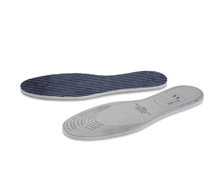 Dwie wkładki amortyzujące, 1 para, leżą na białym tle.