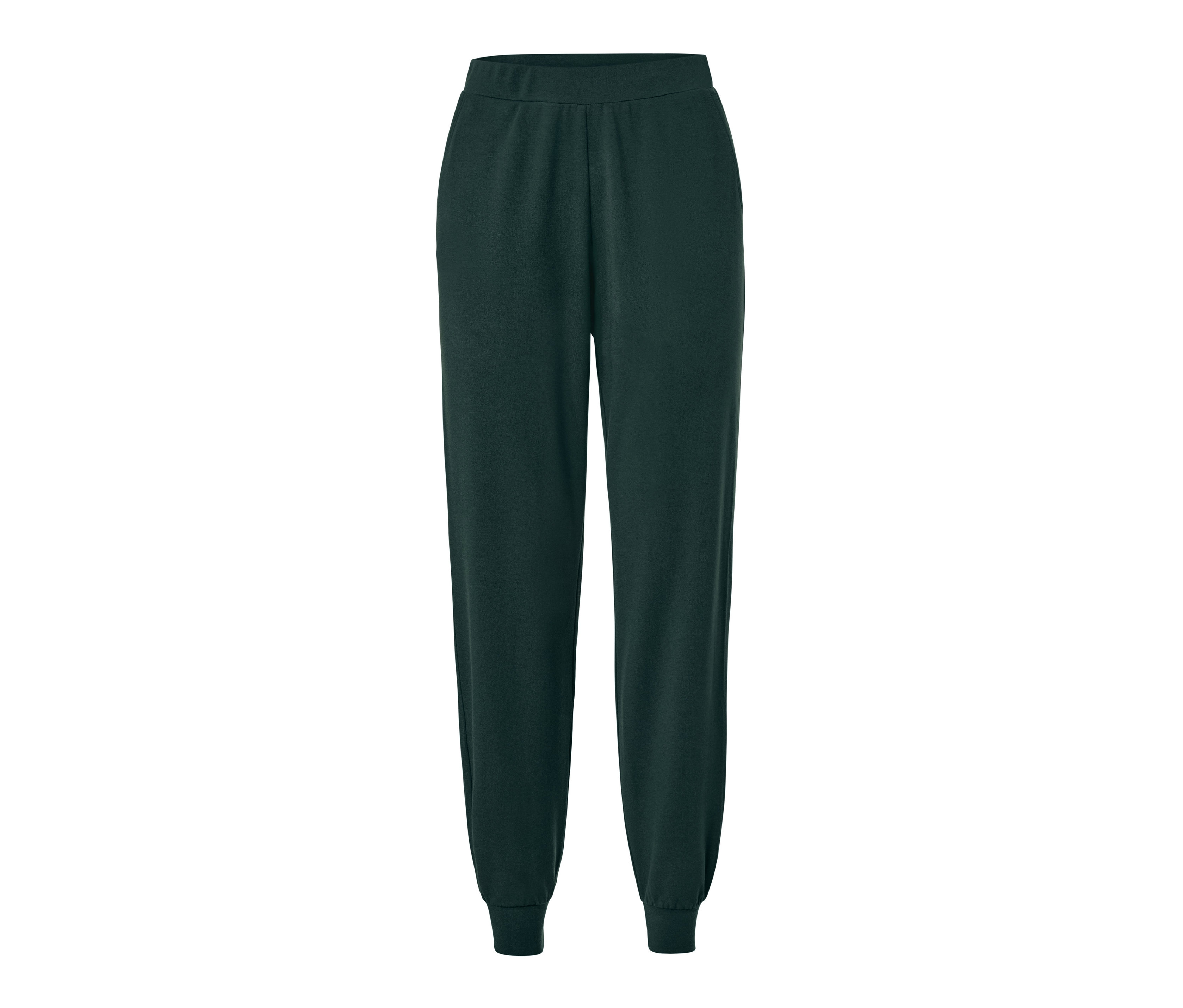 Tchibo - Spodnie rekreacyjne z mieszanki modalu i jedwabiu- zielony