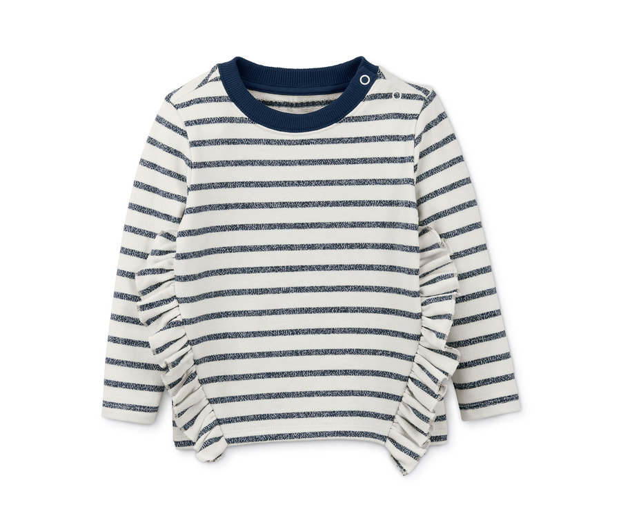 Bluza dresowa w paski z brokatowymi elementami.