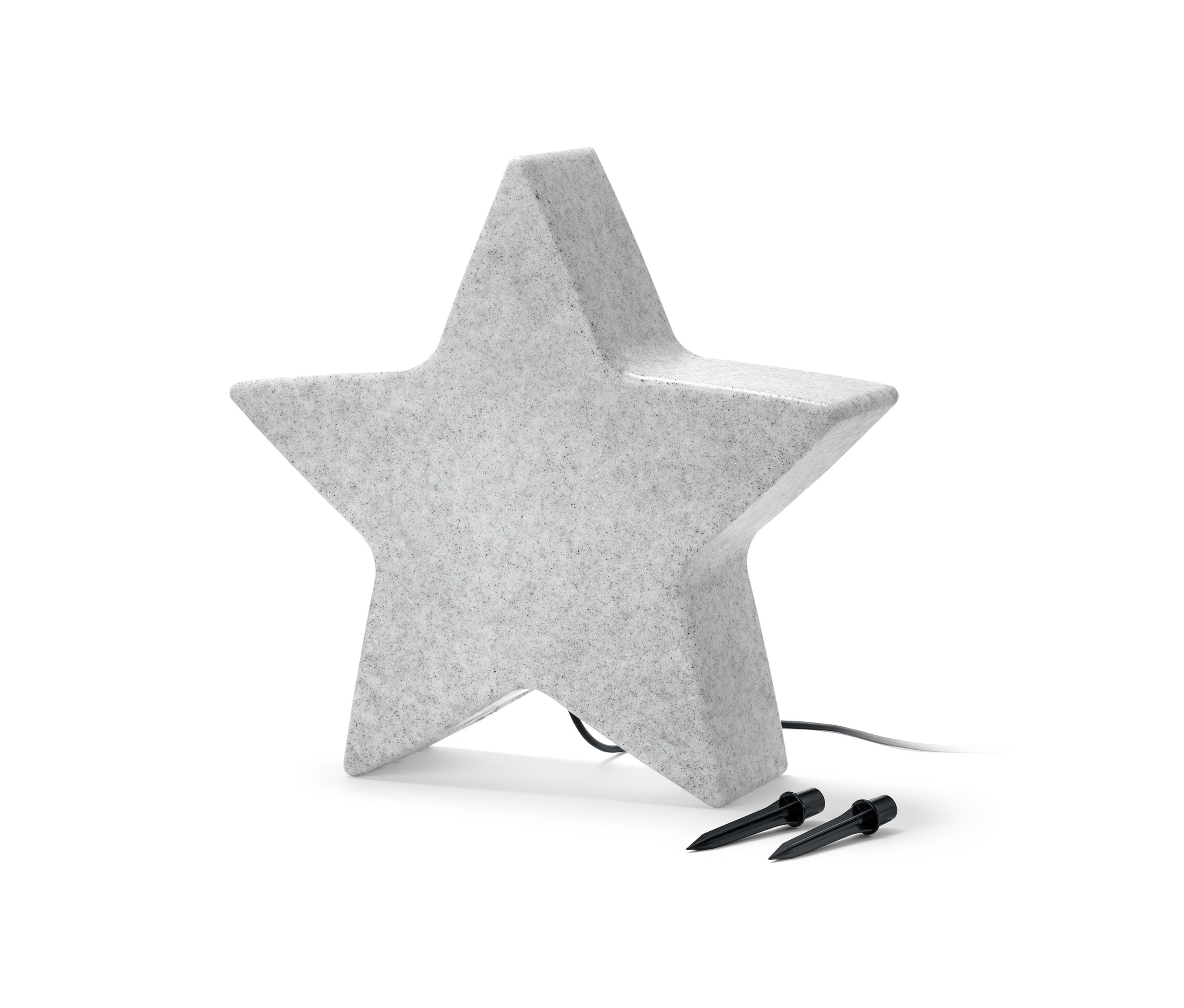 Tchibo - Inteligentna lampa ogrodowa »Gwiazda« - kolor: szary