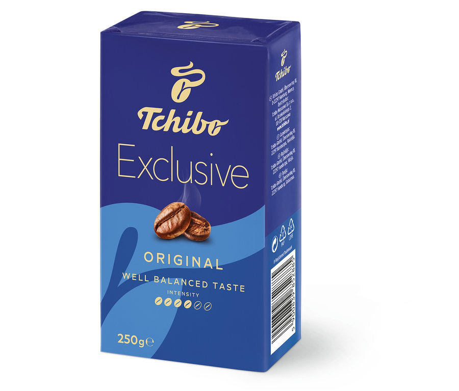 Opakowanie kawy mielonej Tchibo Exclusive, 250 g.