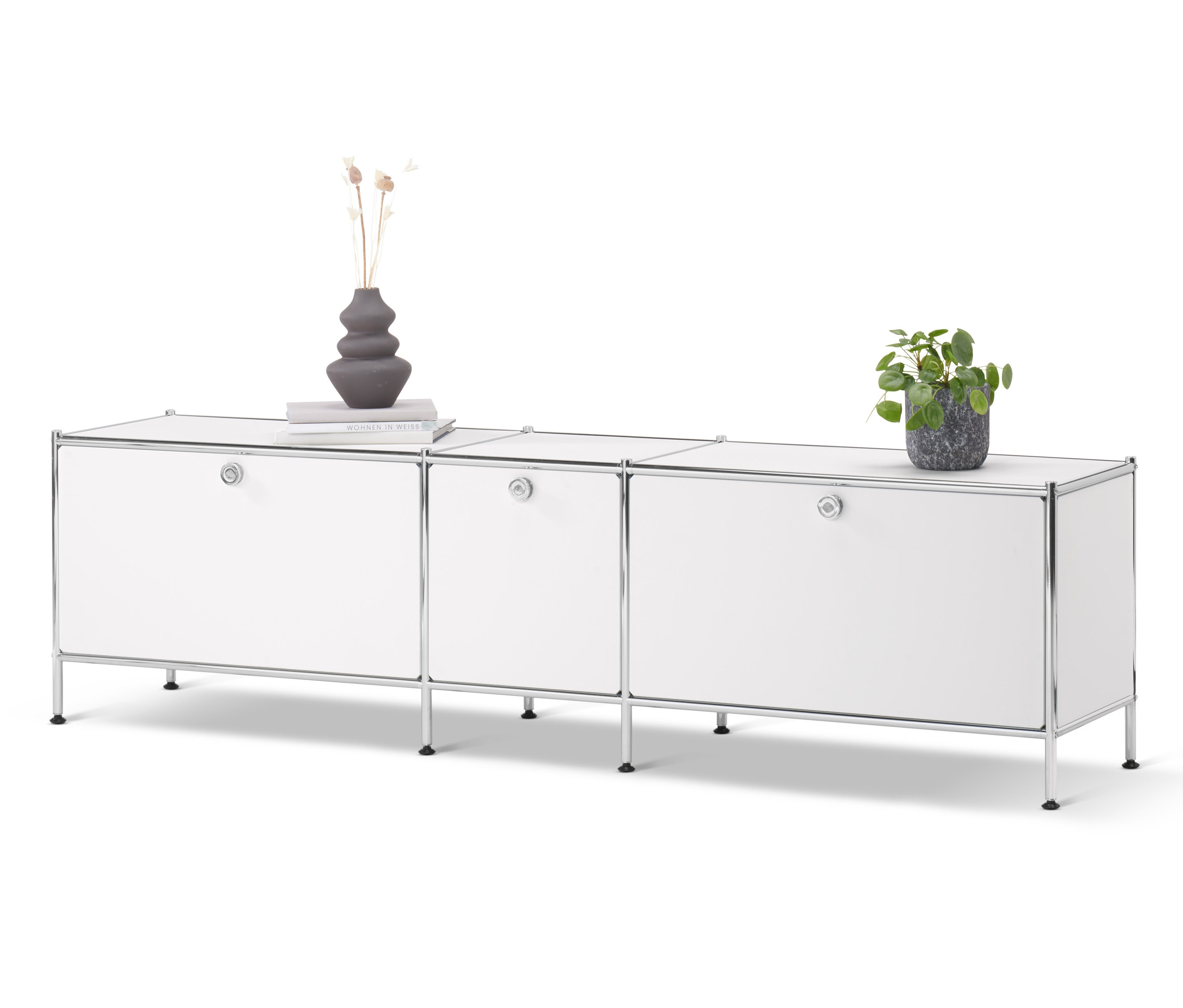 Tchibo - Niska komoda »Cn3« z 3 klapami - kolor: biały