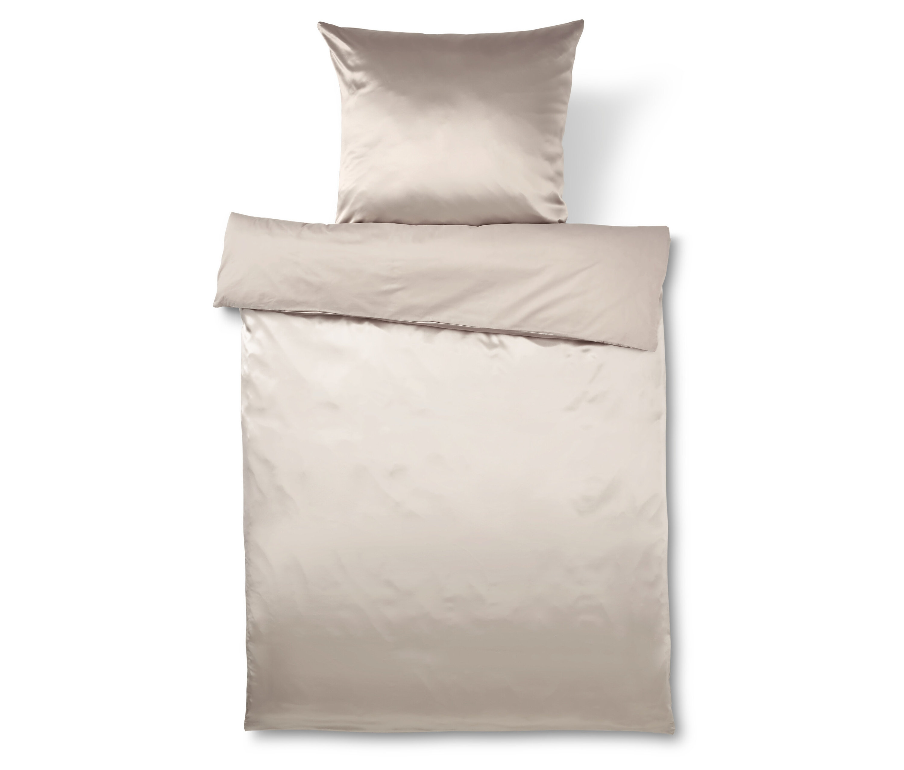 Tchibo - Pościel z jedwabiu i bawełny - kolor: beżowy