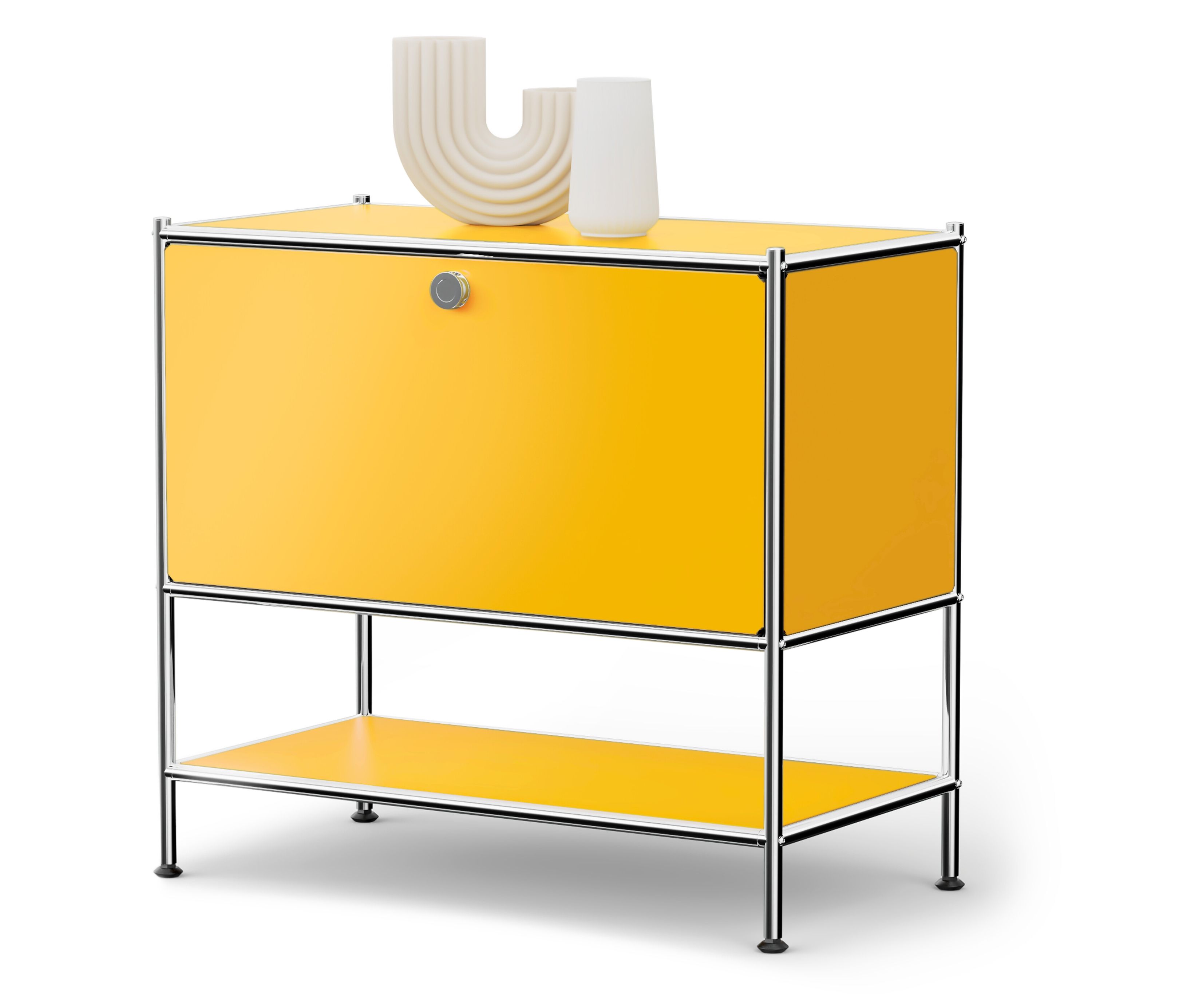 Tchibo - Metalowa szafka typu sideboard „Cn3” z 1 klapą - kolor: żółty