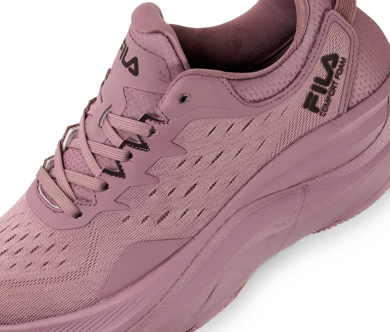Zbliżenie damskiego sneakersa FILA Retron w kolorze mauve shadow.