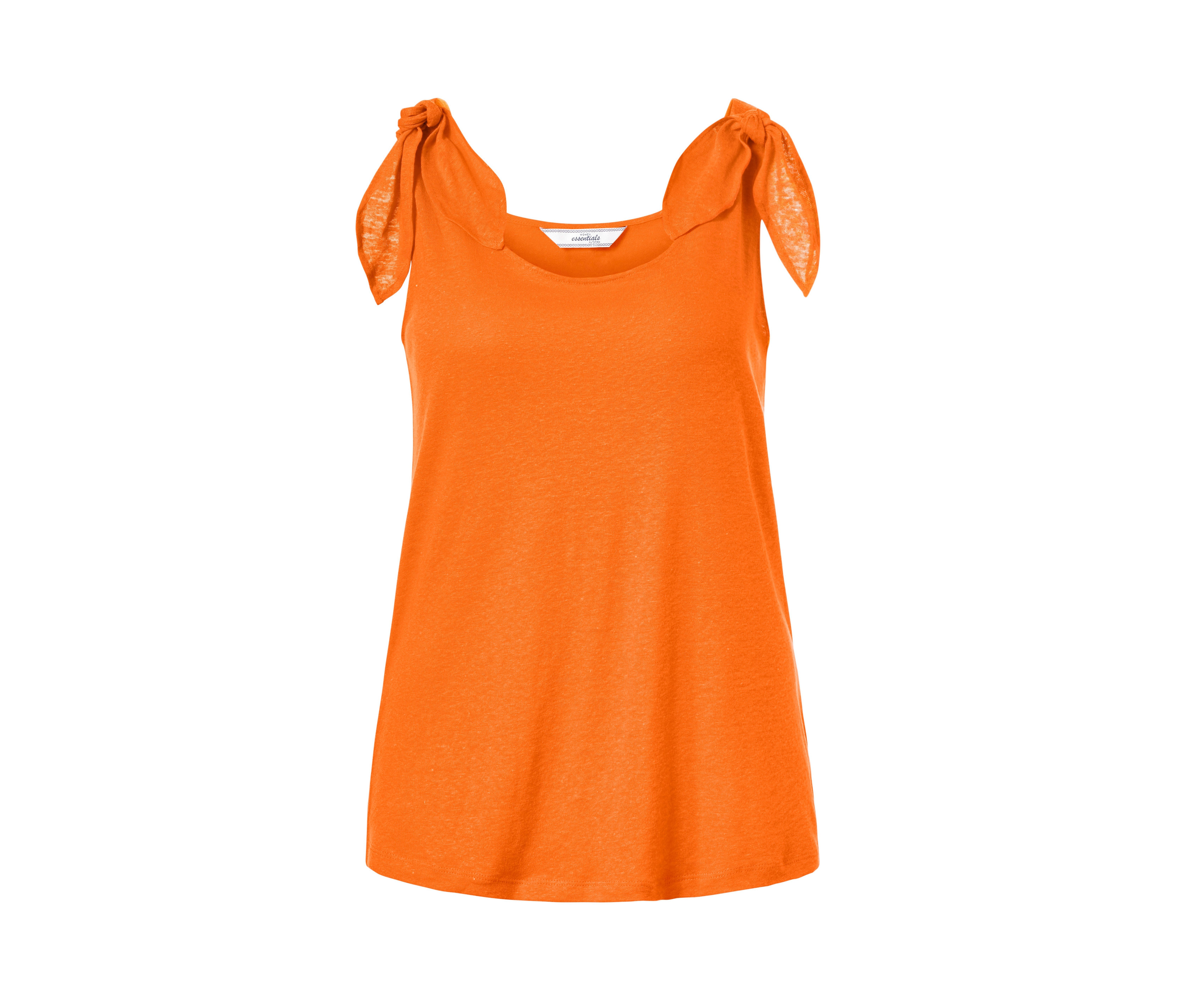 Tchibo - Top z wiązaniem- pomarańczowy