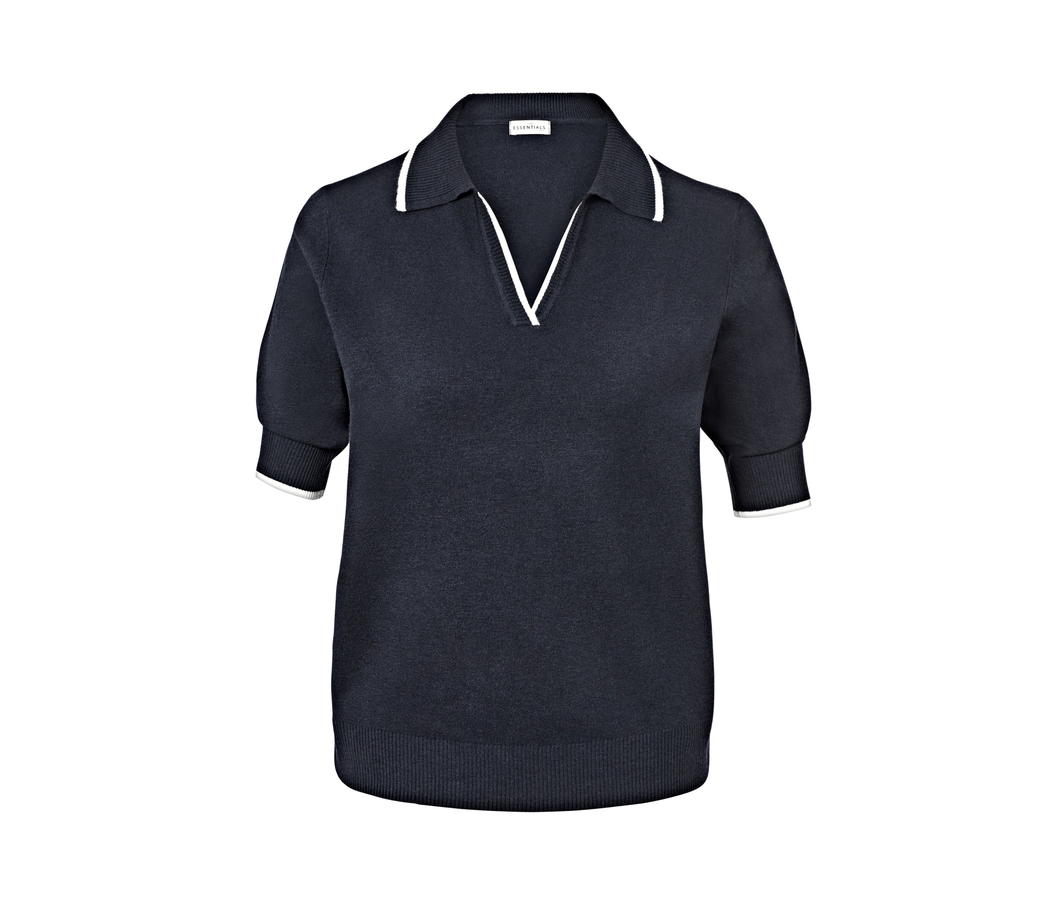 Tchibo - Koszulka polo z delikatnej dzianiny, niebieski