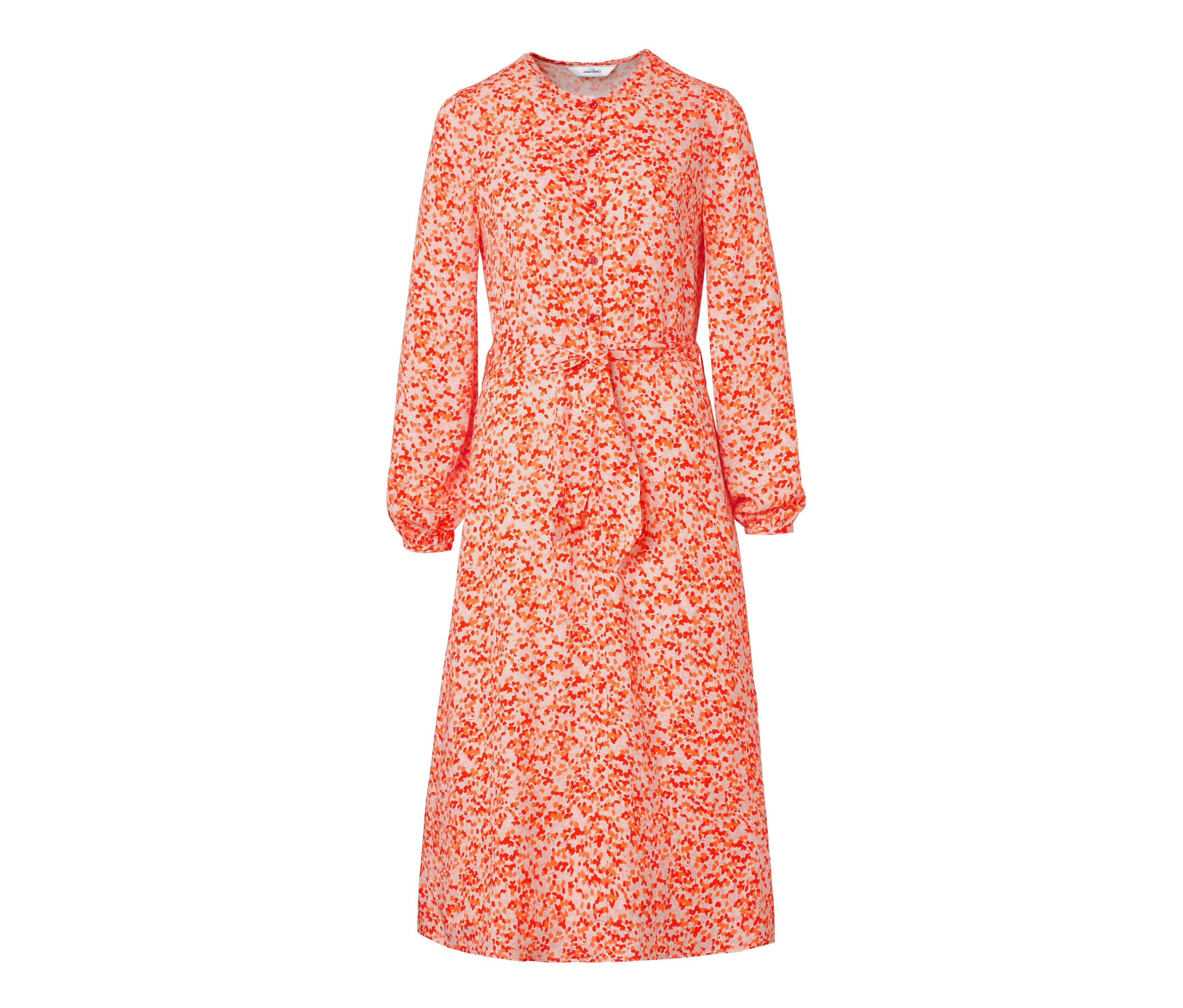 Tchibo - Sukienka z tkaniny z nadrukiem- czerwony