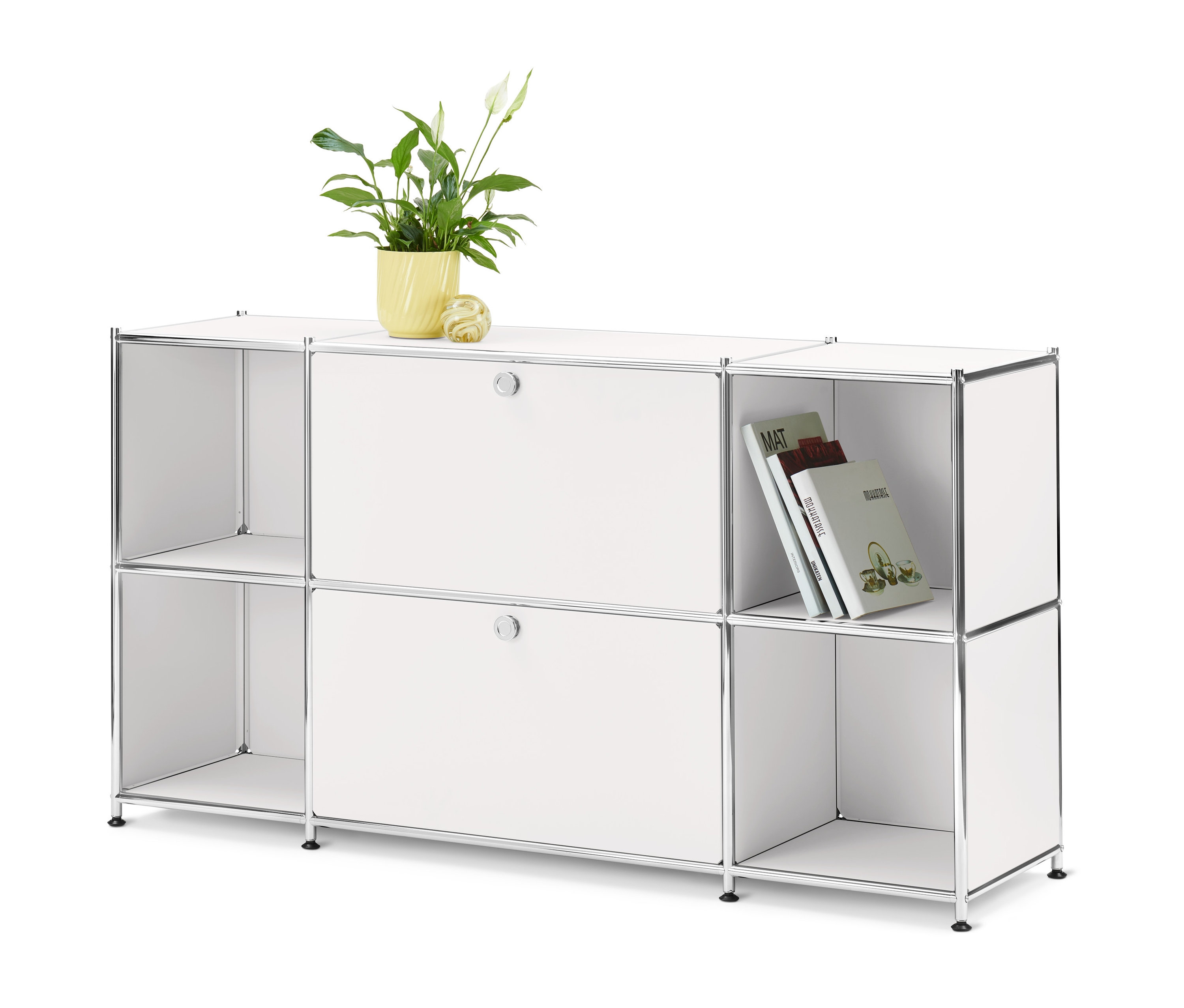 Tchibo - Szafka typu sideboard „Cn3” z 2 parami drzwi - kolor: biały