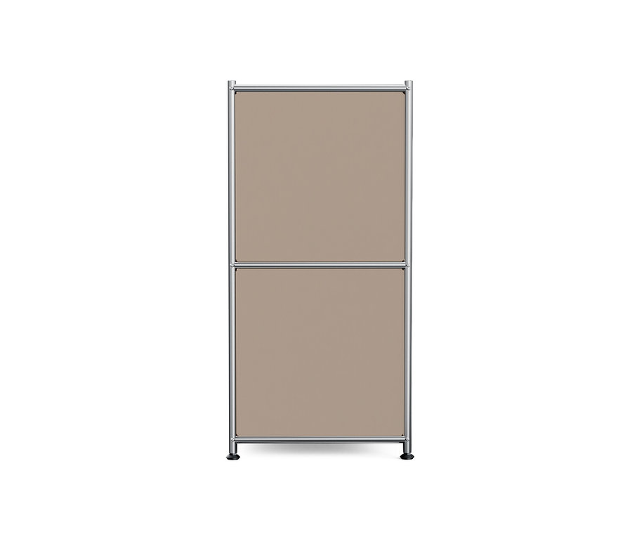 Szarobrązowa metalowa szafka typu sideboard „CN3” z 2 klapami.