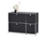 Czarna szafka typu sideboard »CN3« z 4 klapami.
