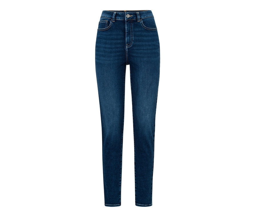 Niebieskie spodnie dżinsowe skinny – fason „Hanna”.