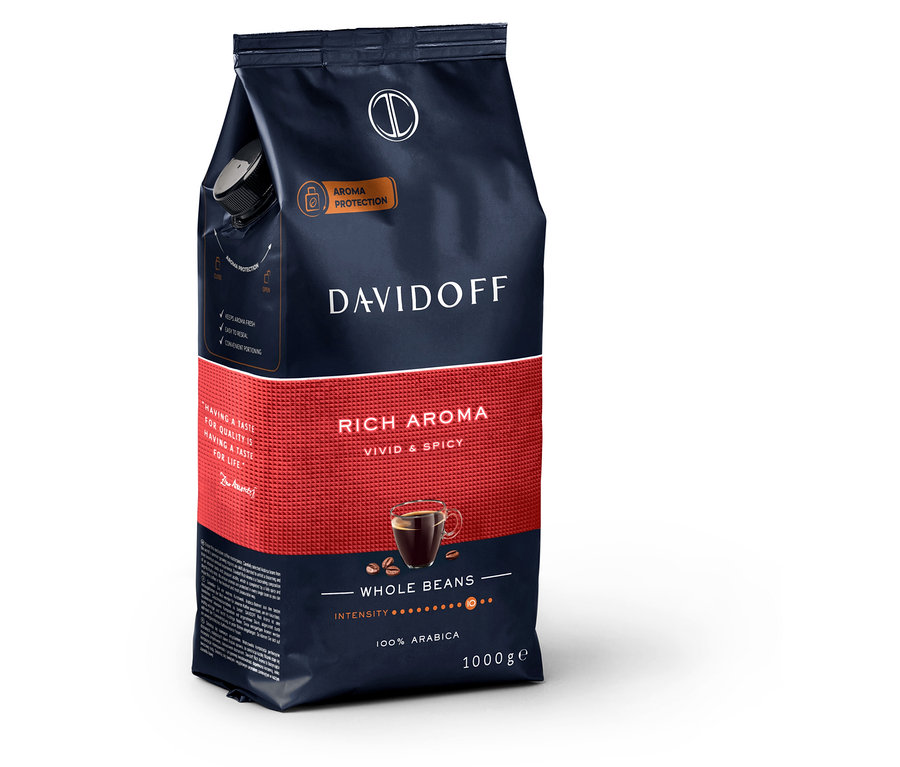 Opakowanie kawy ziarnistej Davidoff Rich Aroma.