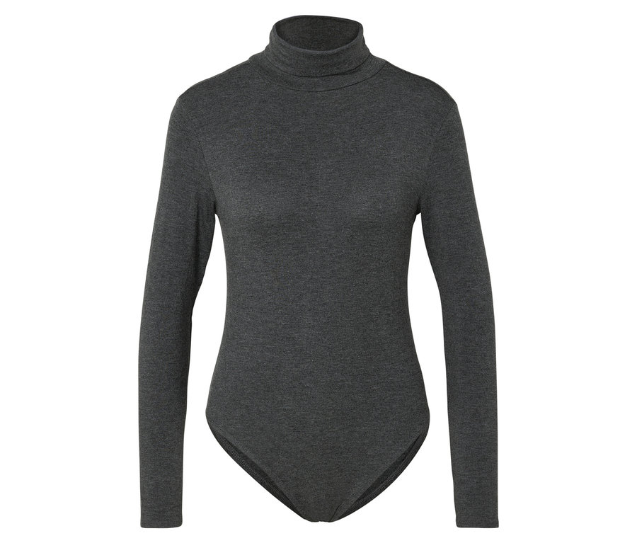 Szary golf z długim rękawem.