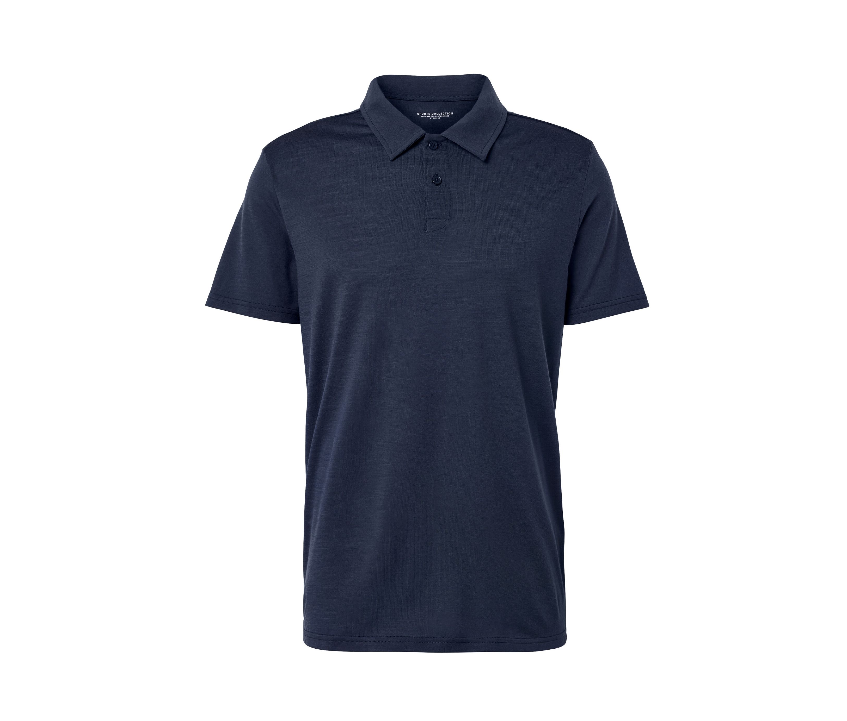 Tchibo - Koszulka polo z wełną merino, niebieski
