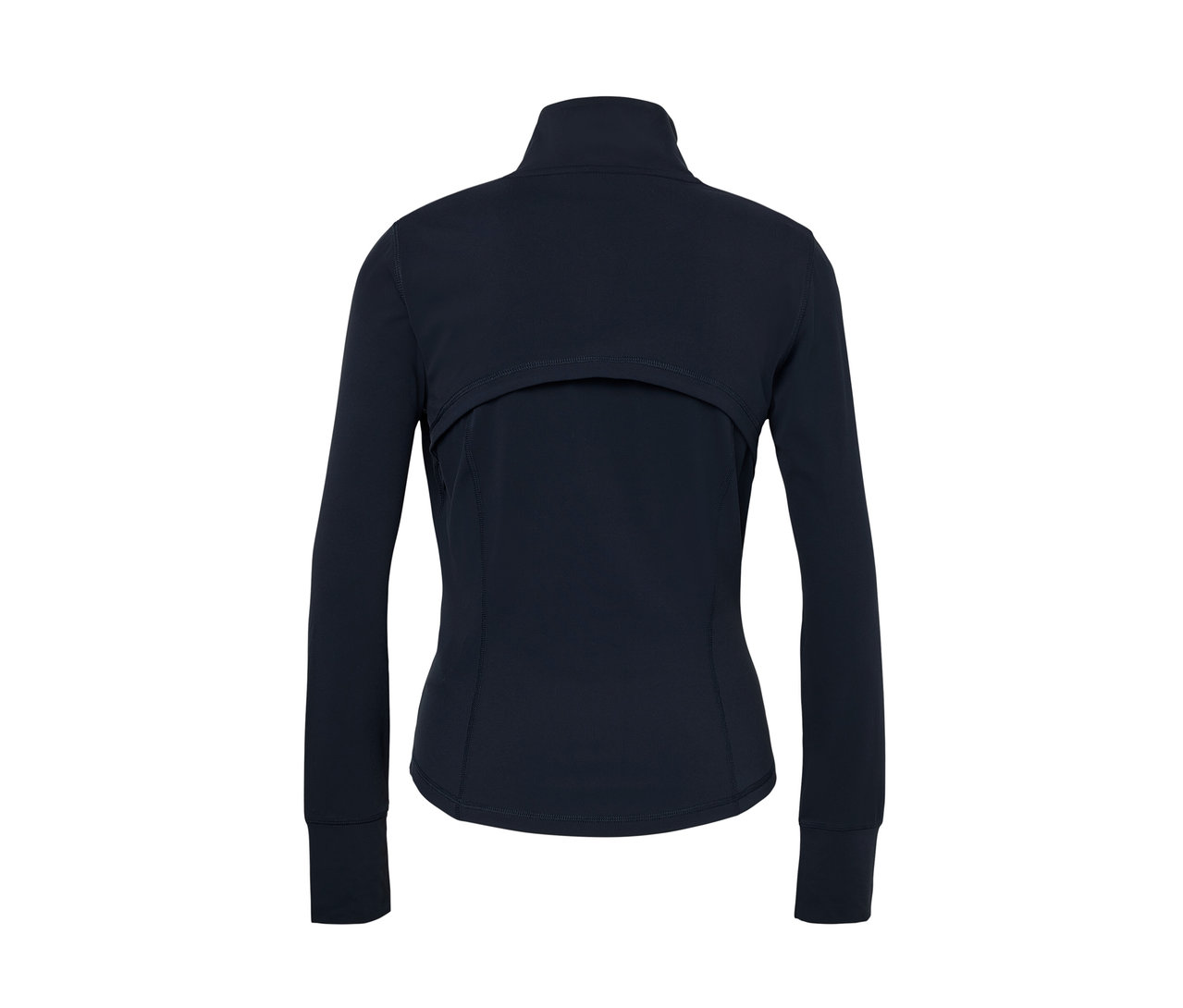 Granatowa bluza funkcyjna widziana od tyłu.