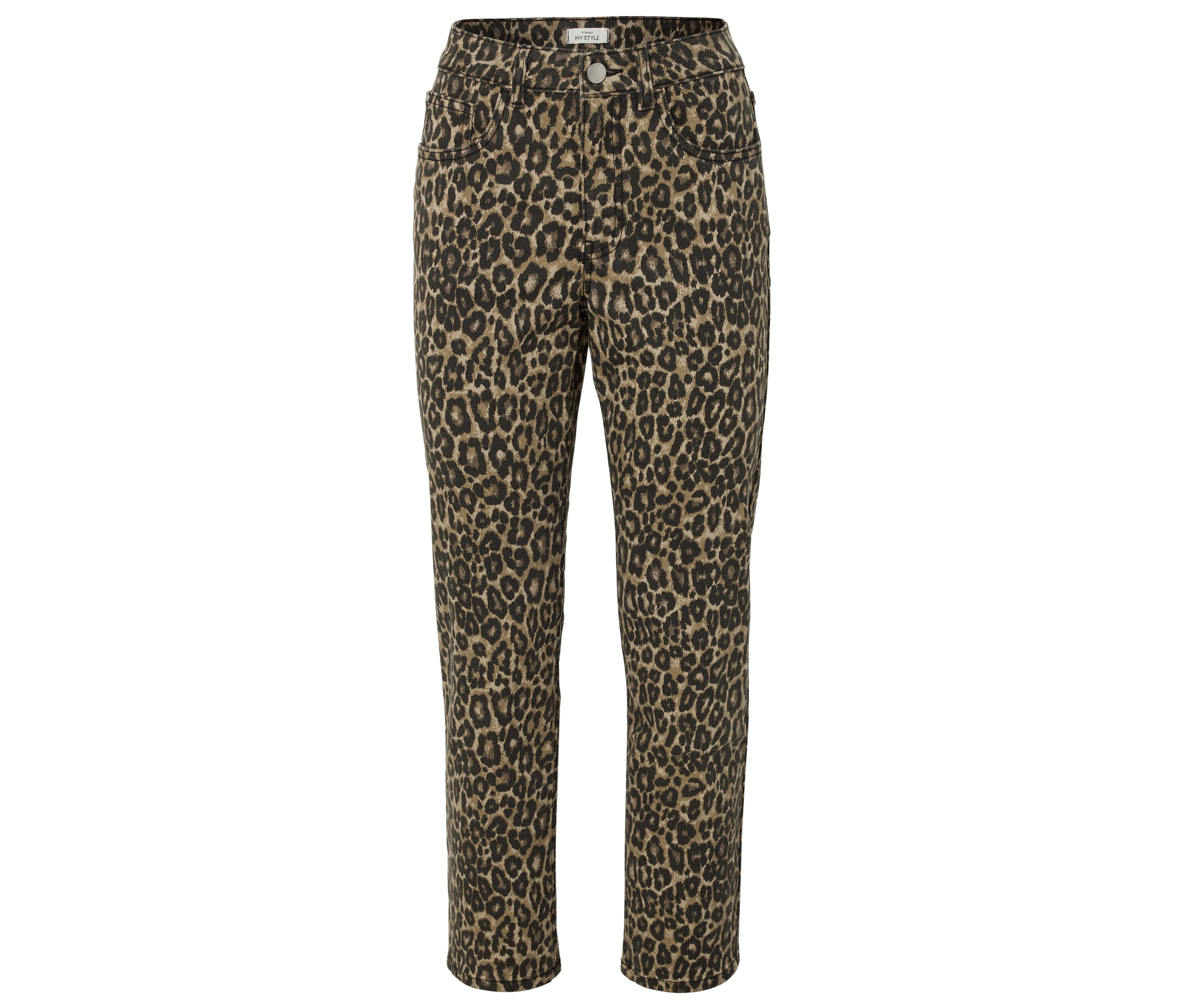 Tchibo - Dżinsy z nadrukiem – fason „Ava”- czarny/brązowy/z nadrukiem