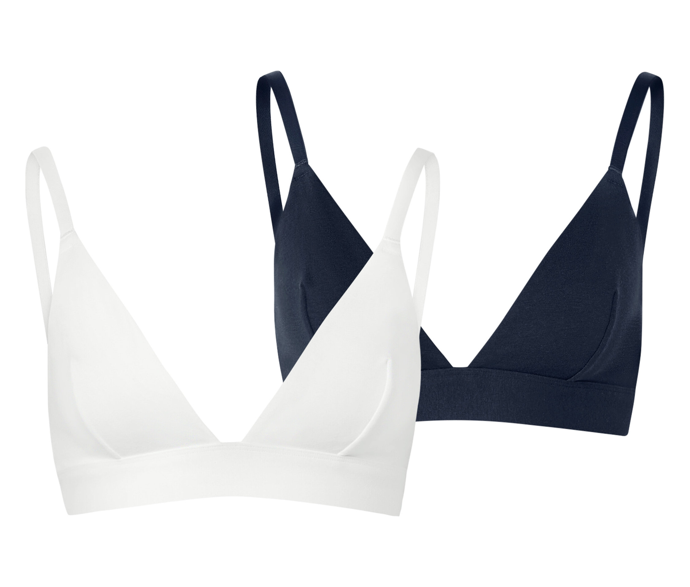 Tchibo - Miękkie biustonosze- niebieski/biały