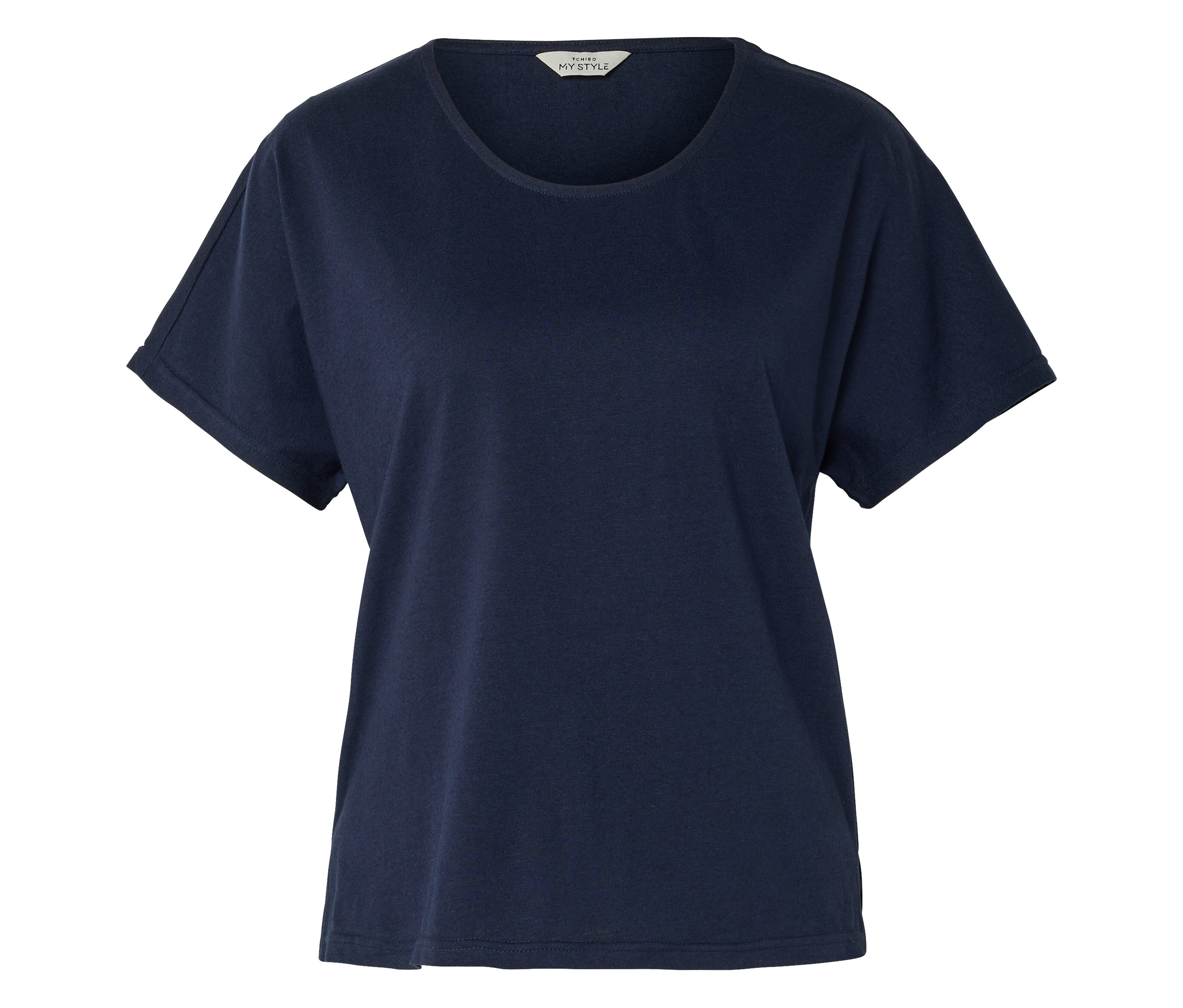 Tchibo - Bluzka z mieszanki materiałowej z zawartością lnu- niebieski