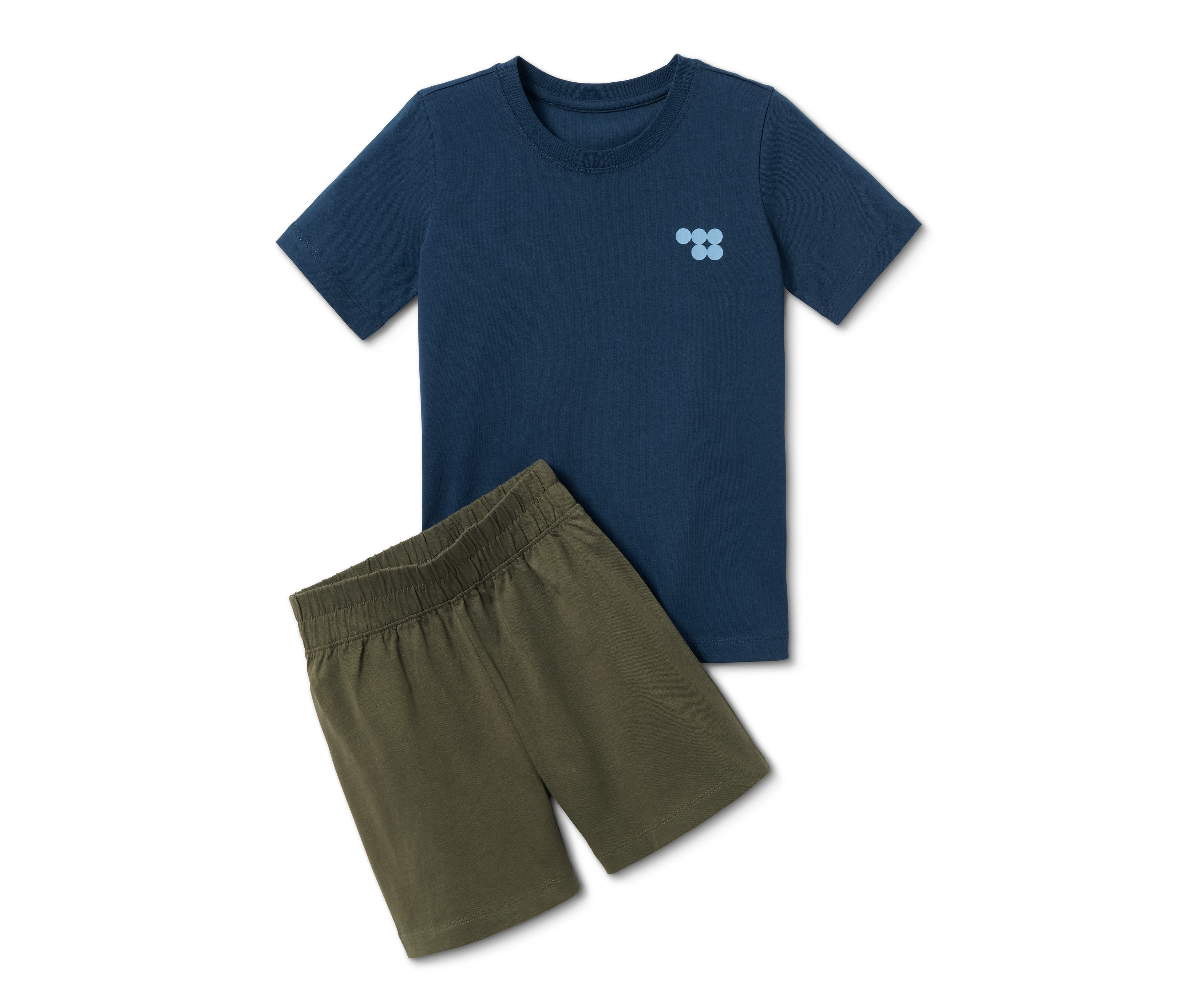 Tchibo - Piżama z bawełny ekologicznej- zielony/niebieski