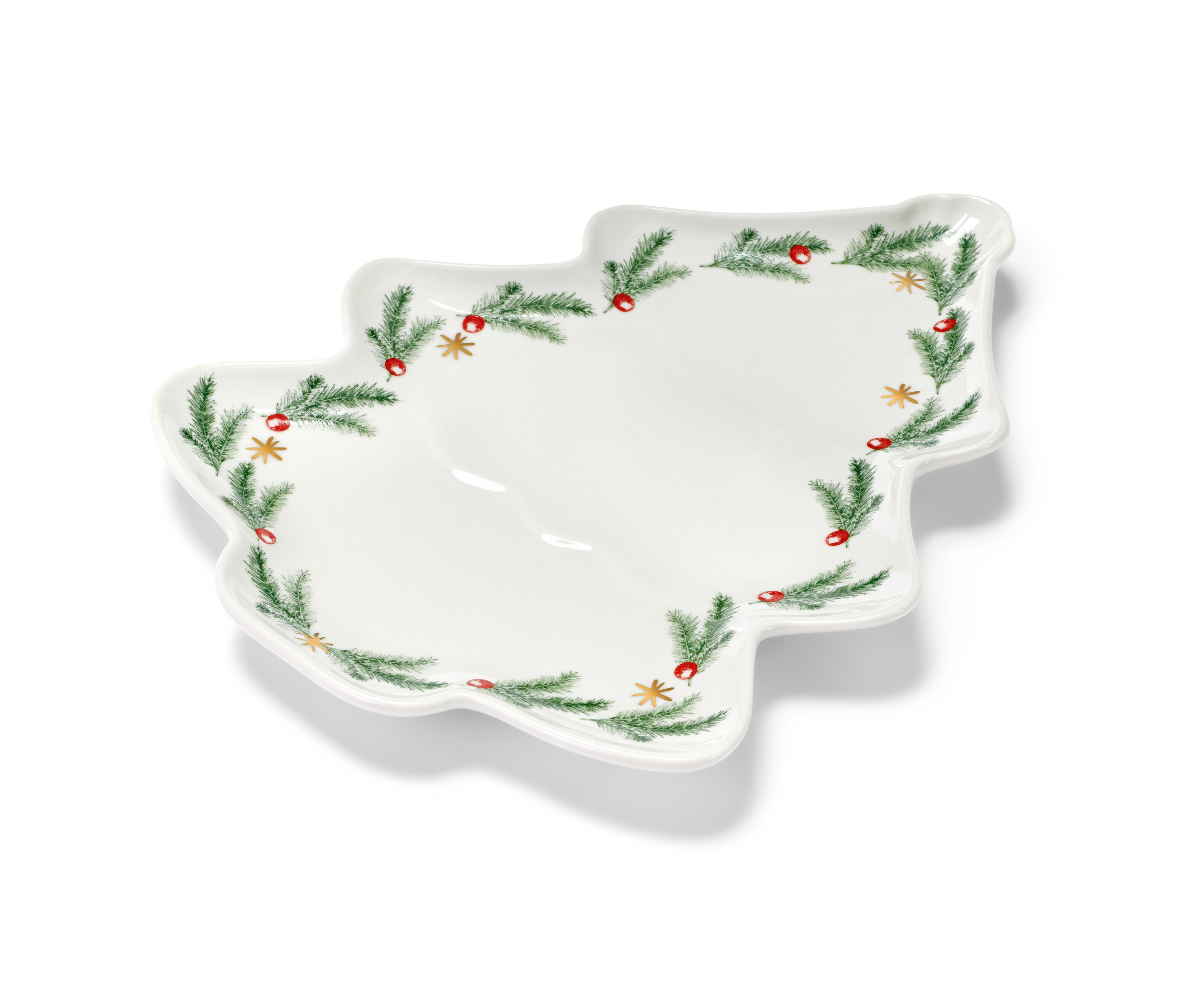 Tchibo - Talerz w kształcie choinki - kolor: czerwony/zielony