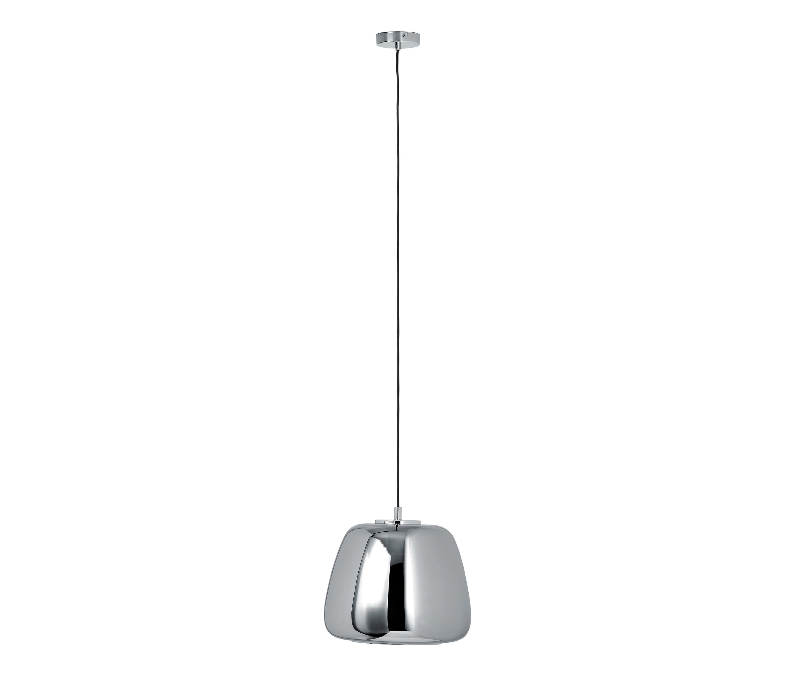 Tchibo - Chromowana lampa wisząca - kolor: czarny