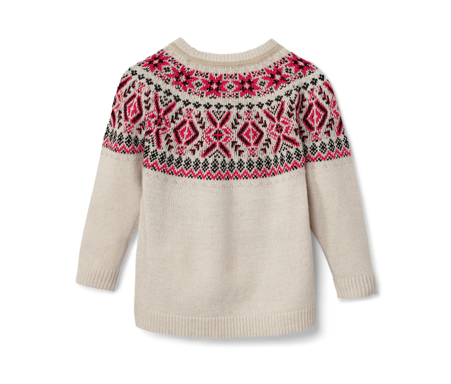 Dziecięcy sweter z norweskim wzorem.